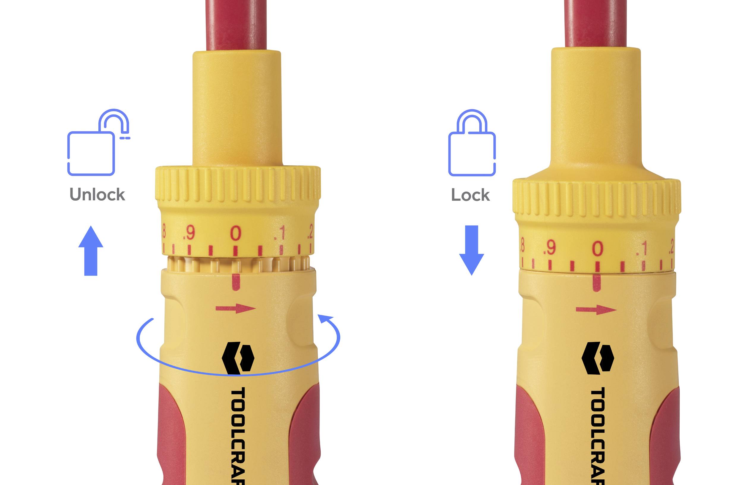 TOOLCRAFT 1~6 Nm VDE, Elektriker Umsteck-Schraubendreher-Set 9teilig