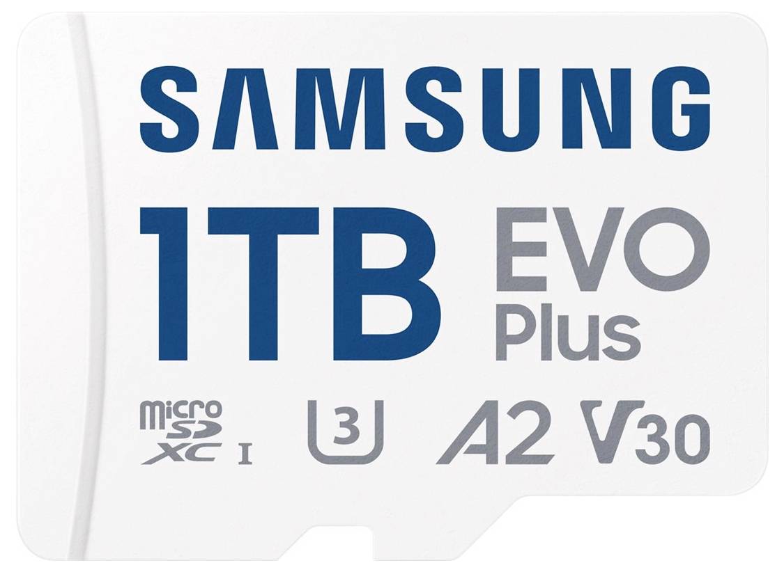 Samsung microSD Card EVO Plus microSD-Karte Retail 1 TB A2 Application Performance Class, v30 Video