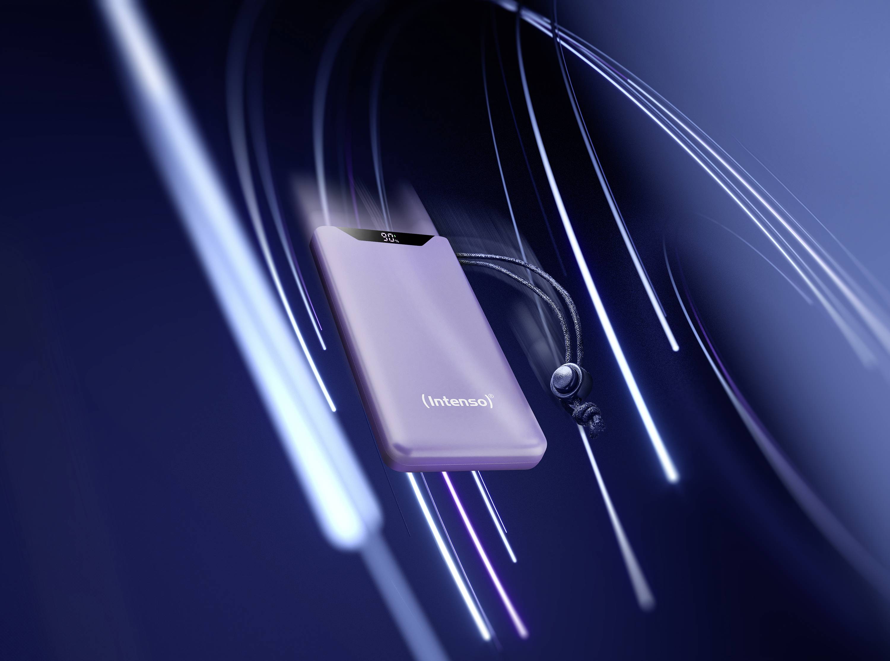Intenso F10000 Powerbank 10000 mAh Quick Charge, USB PD LiPo USB-A, USB-C® Purple Statusanzeige