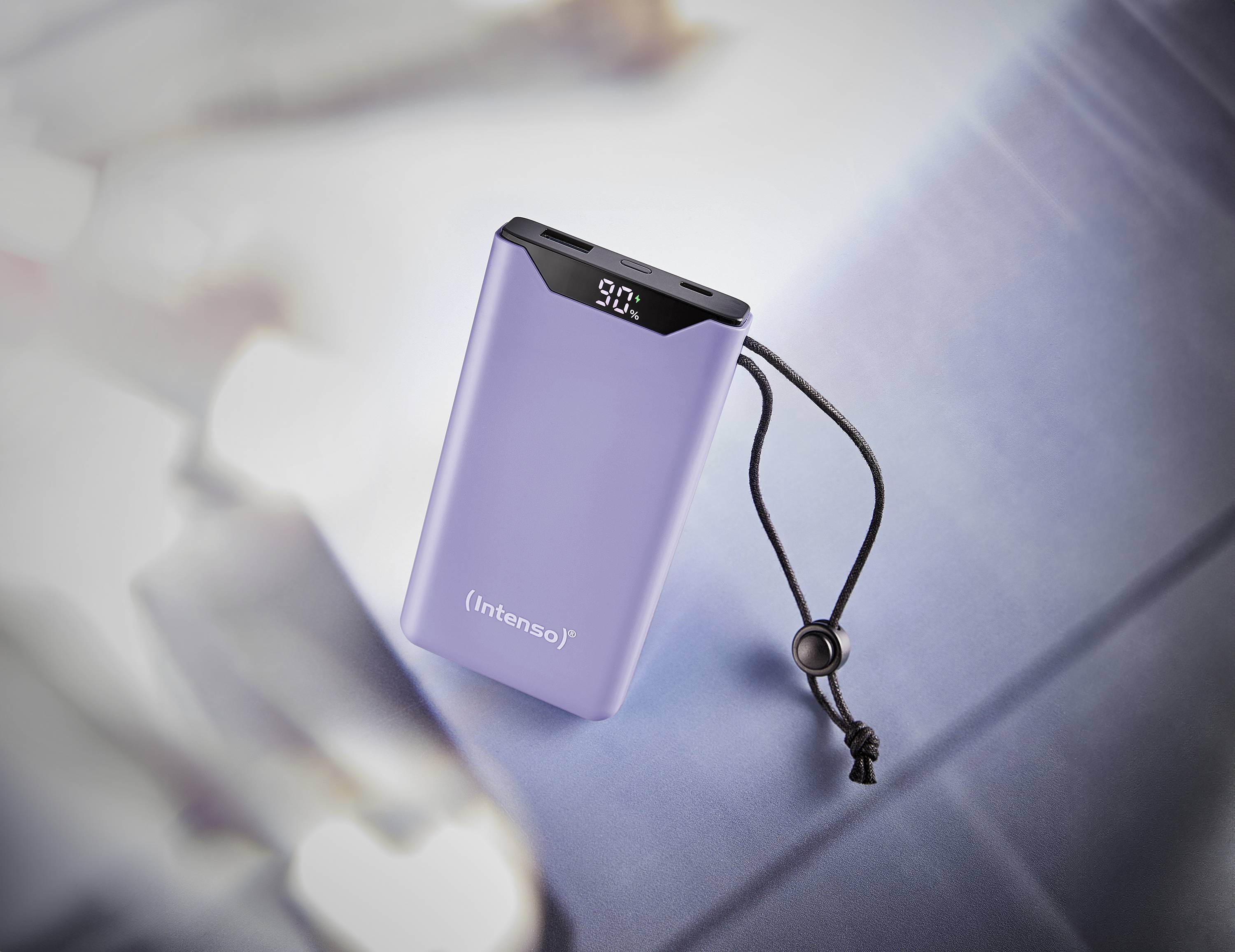 Intenso F10000 Powerbank 10000 mAh Quick Charge, USB PD LiPo USB-A, USB-C® Purple Statusanzeige
