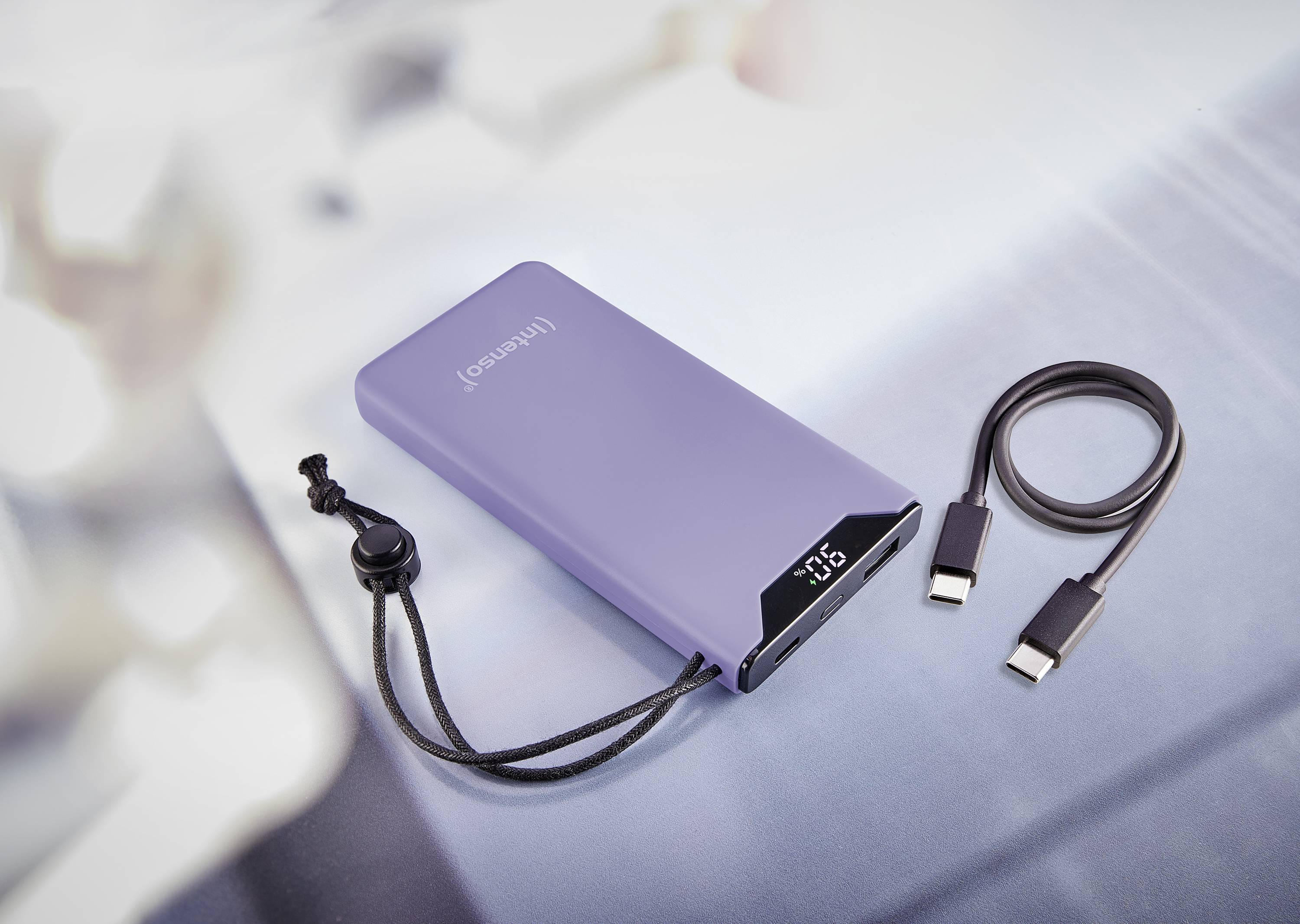 Intenso F10000 Powerbank 10000 mAh Quick Charge, USB PD LiPo USB-A, USB-C® Purple Statusanzeige