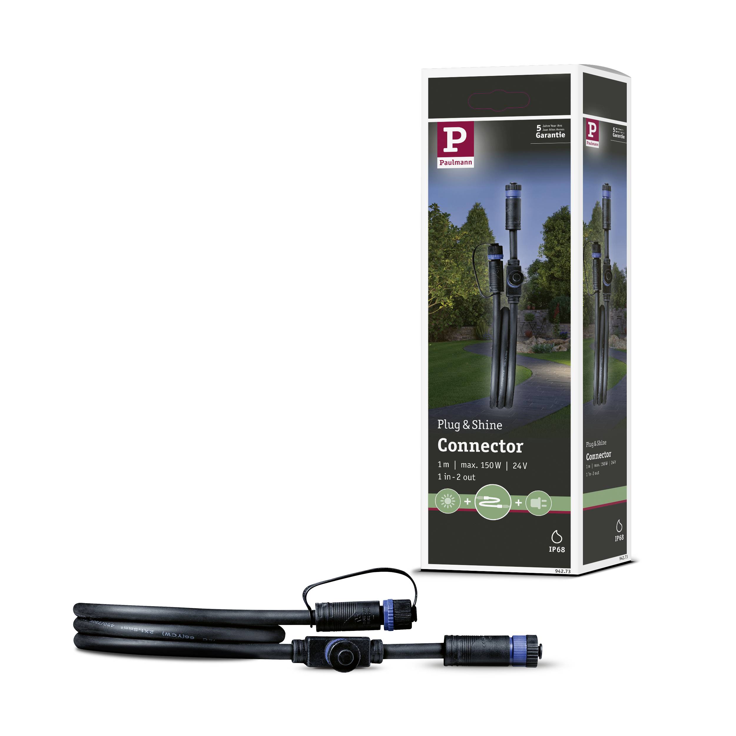 Paulmann 94273 Beleuchtungssystem Plug & Shine Verbindungskabel Schwarz