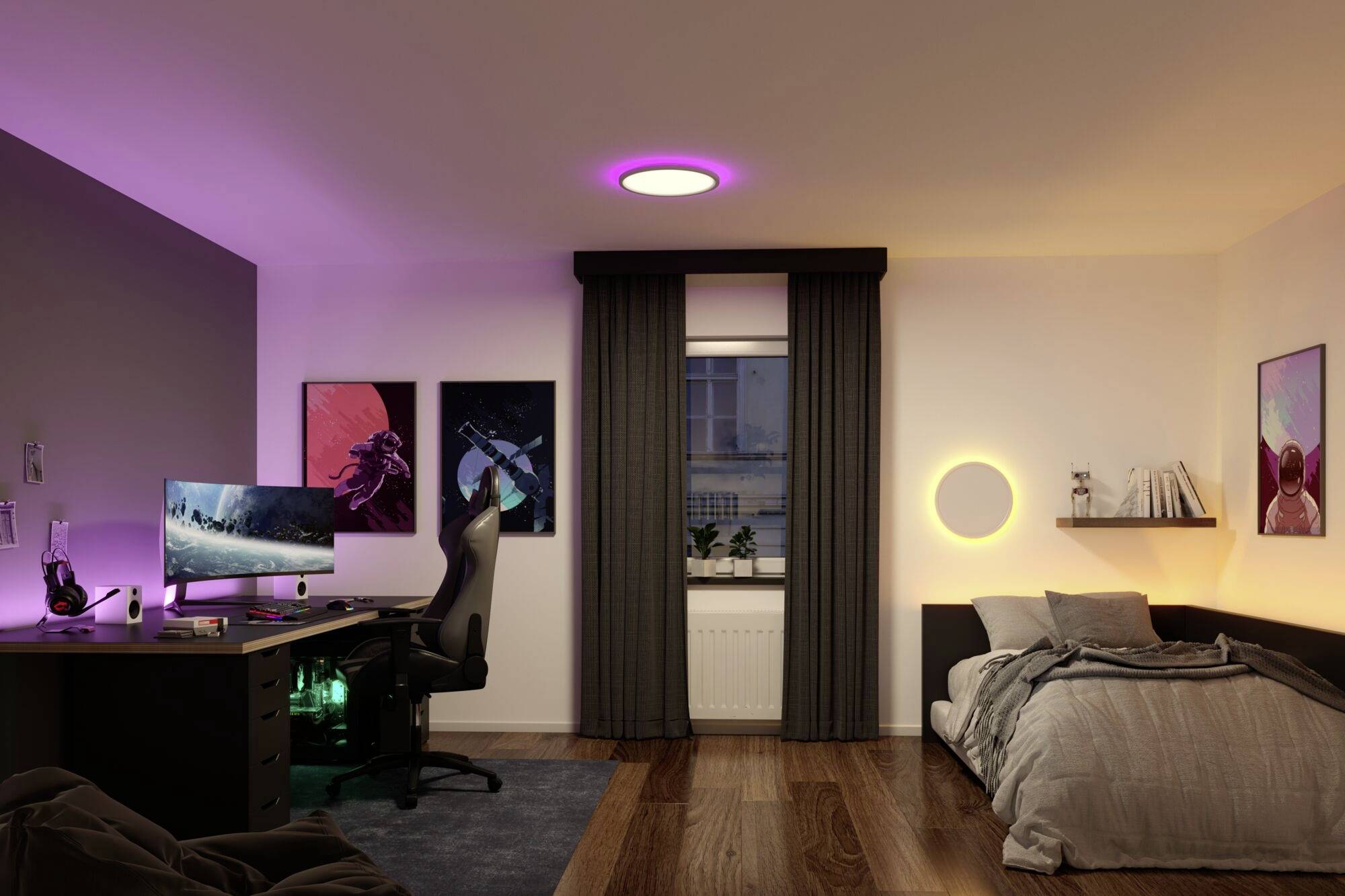 Paulmann Atria Shine 71192 LED-Deckenleuchte 32W Warmweiß, RGB Weiß