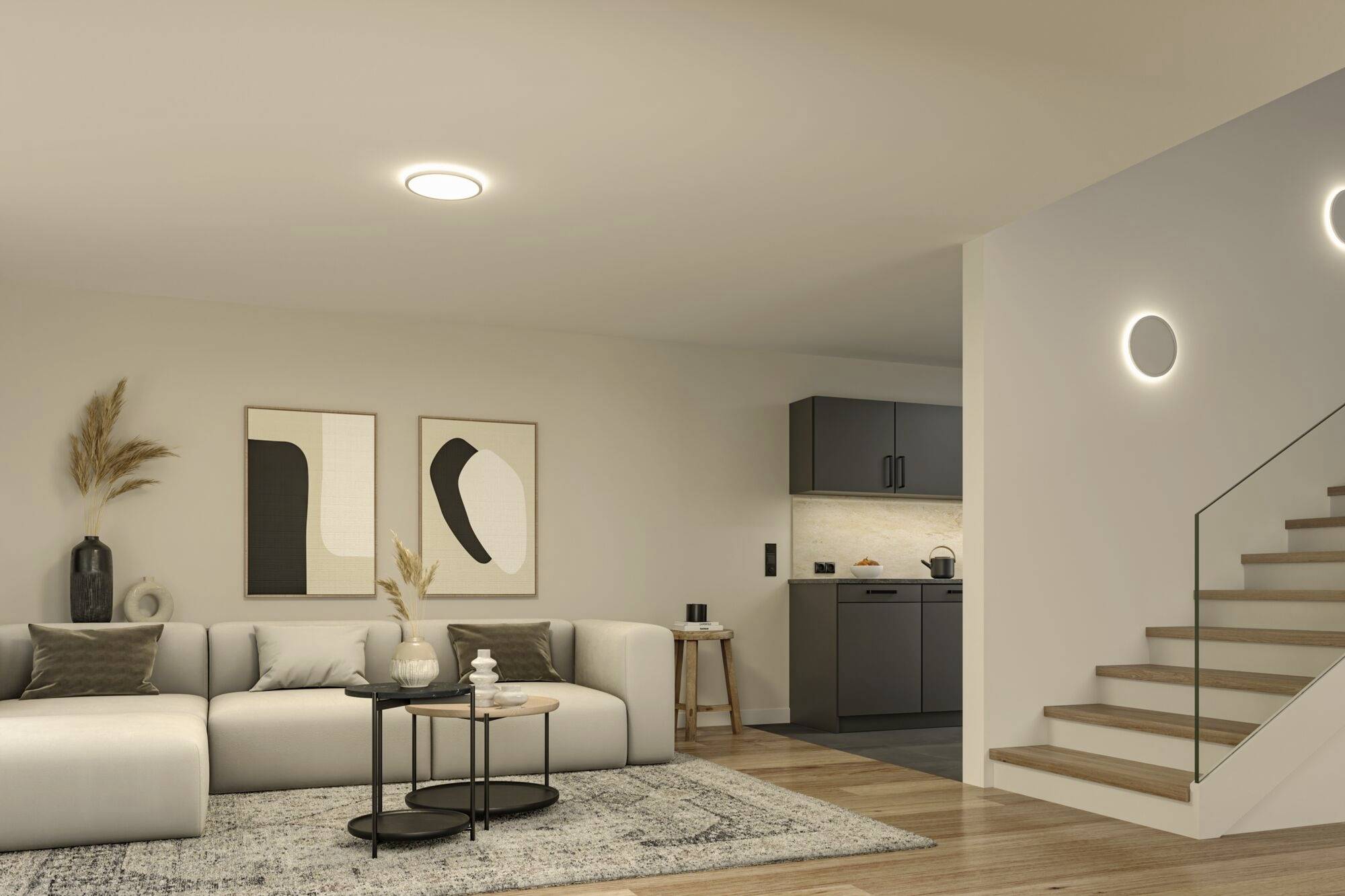 Paulmann Atria Shine 71189 LED-Deckenleuchte 19W Warmweiß Weiß