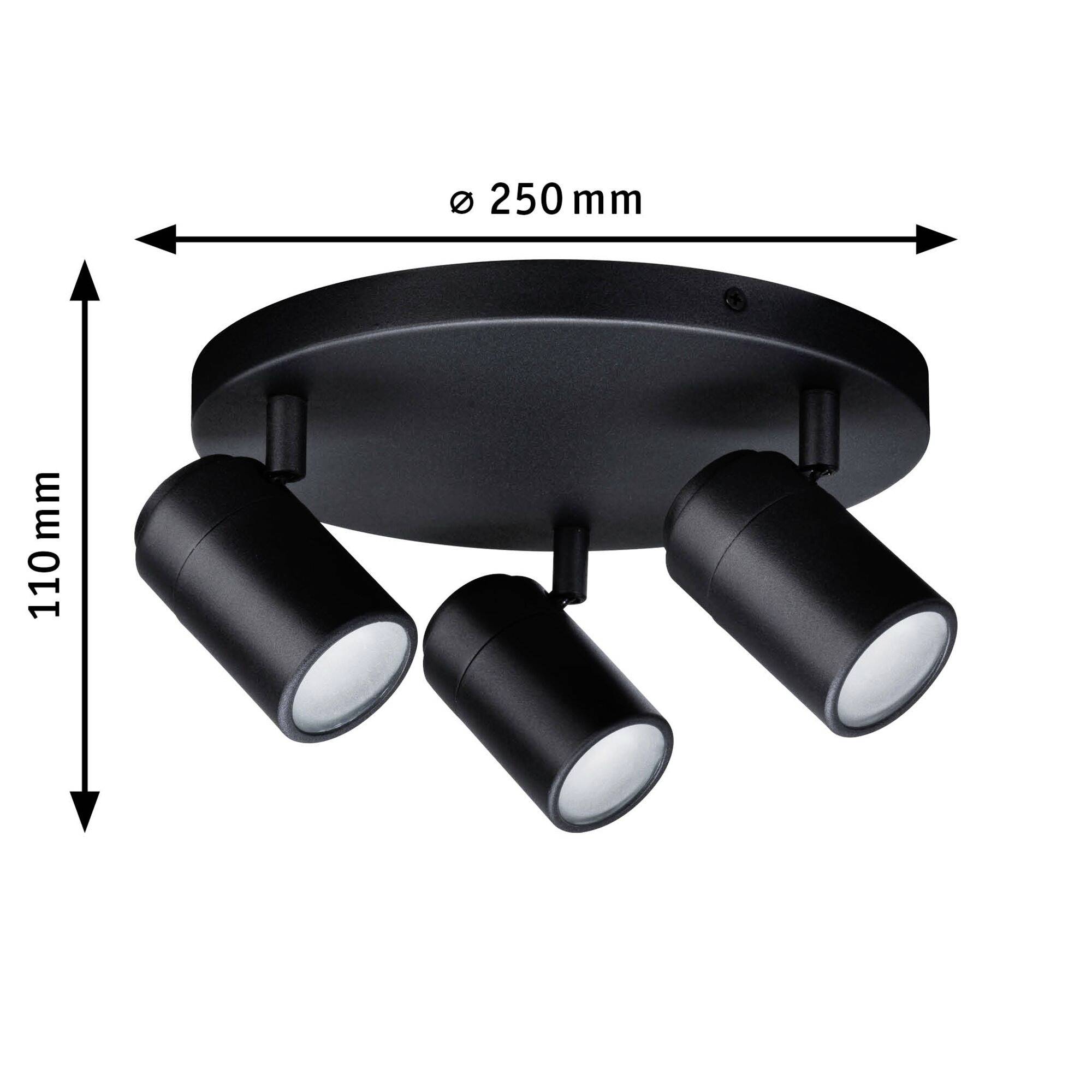 Paulmann 66776 Deckenleuchte GU10 Schwarz (matt)