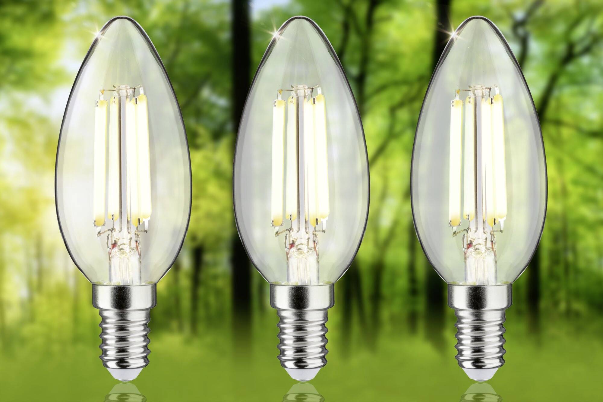 Paulmann 29199 LED EEK A (A - G) E14 Kerzenform 2.5W Warmweiß (Ø x H) 35mm x 98mm 3St.