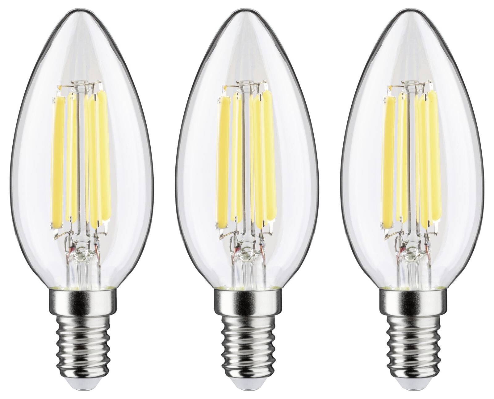 Paulmann 29199 LED EEK A (A - G) E14 Kerzenform 2.5W Warmweiß (Ø x H) 35mm x 98mm 3St.