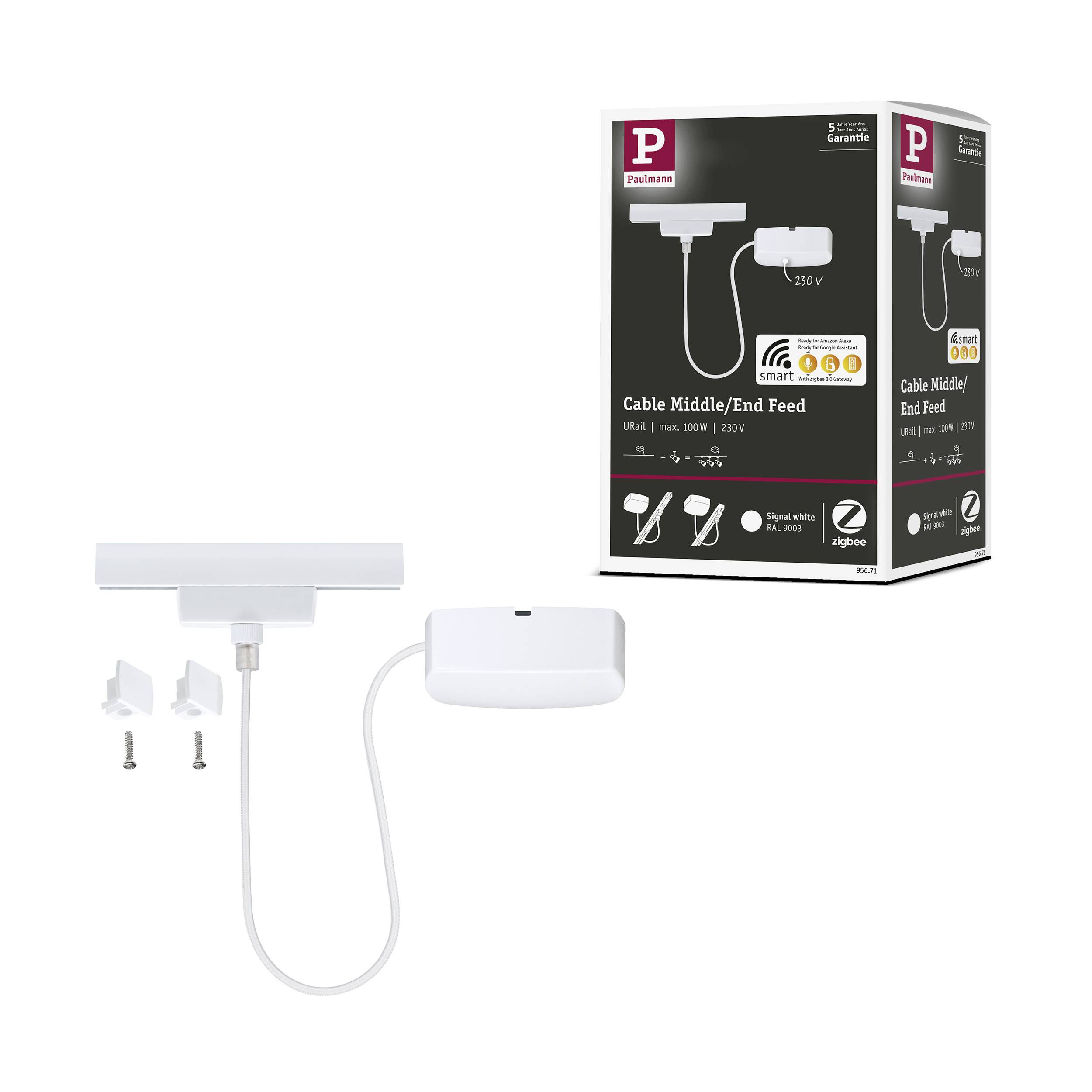 Paulmann 95671 Hochvolt-Schienensystem-Komponente Einspeiser Weiß