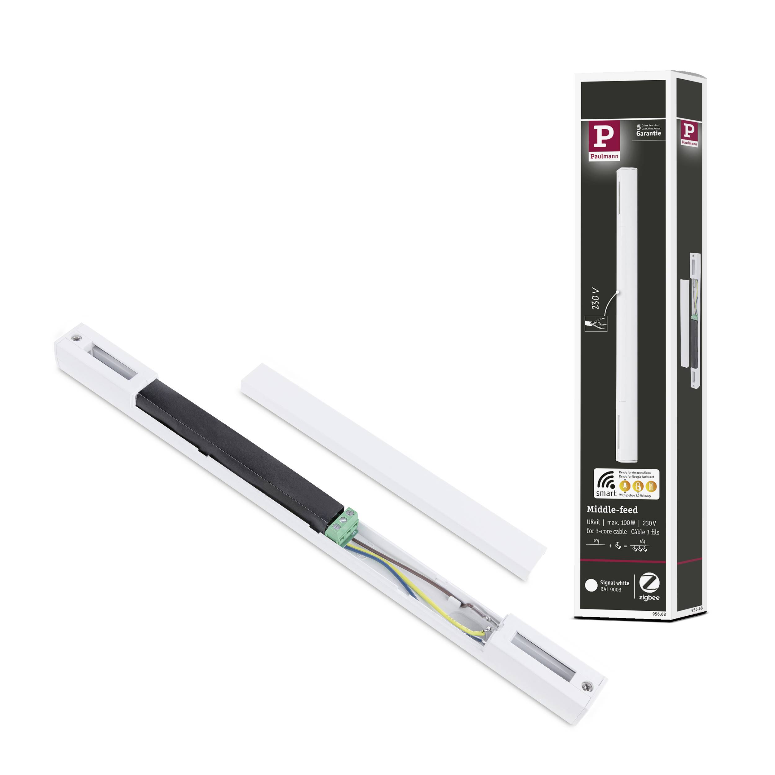 Paulmann 95668 Hochvolt-Schienensystem-Komponente Mitteleinspeiser Weiß