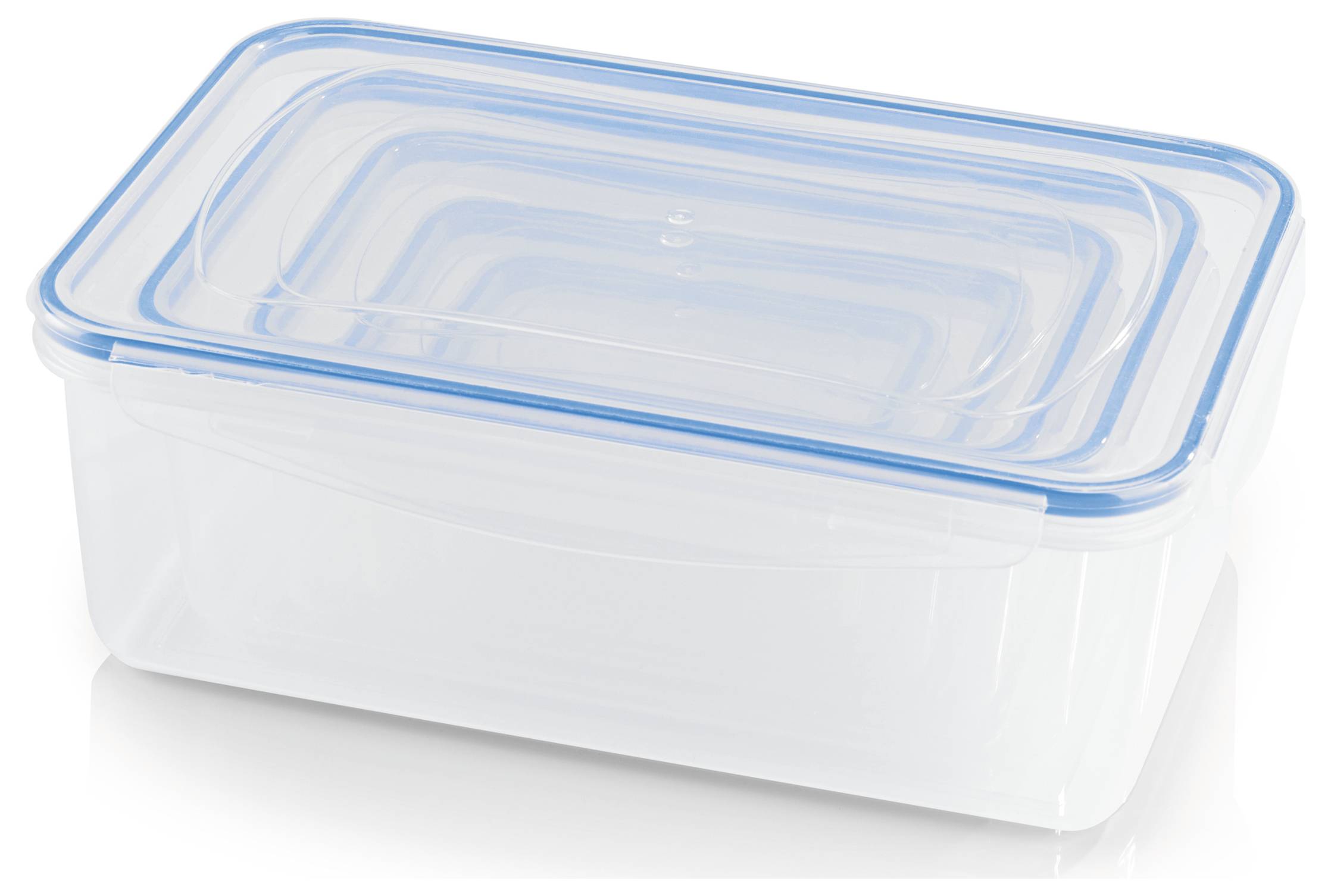 GourmetMaxx Klick-it Frischhaltedose 0.18 l, 0.4 l, 0.8 l, 1.2 l, 2.2l 5er Set Kunststoff mit Deckel, spülmaschinenfest