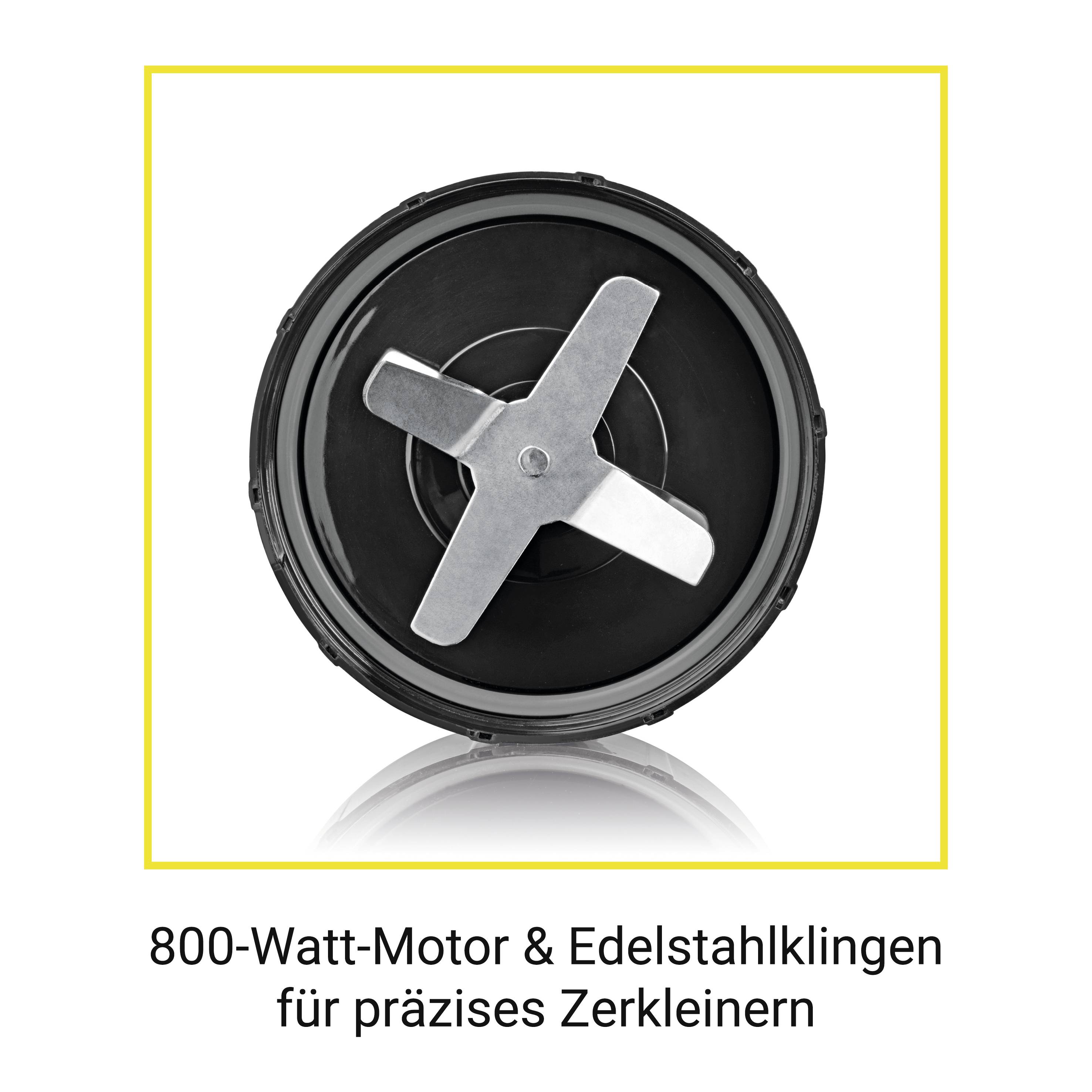 N8WERK Nutrition 8-tlg. Standmixer 800W Schwarz