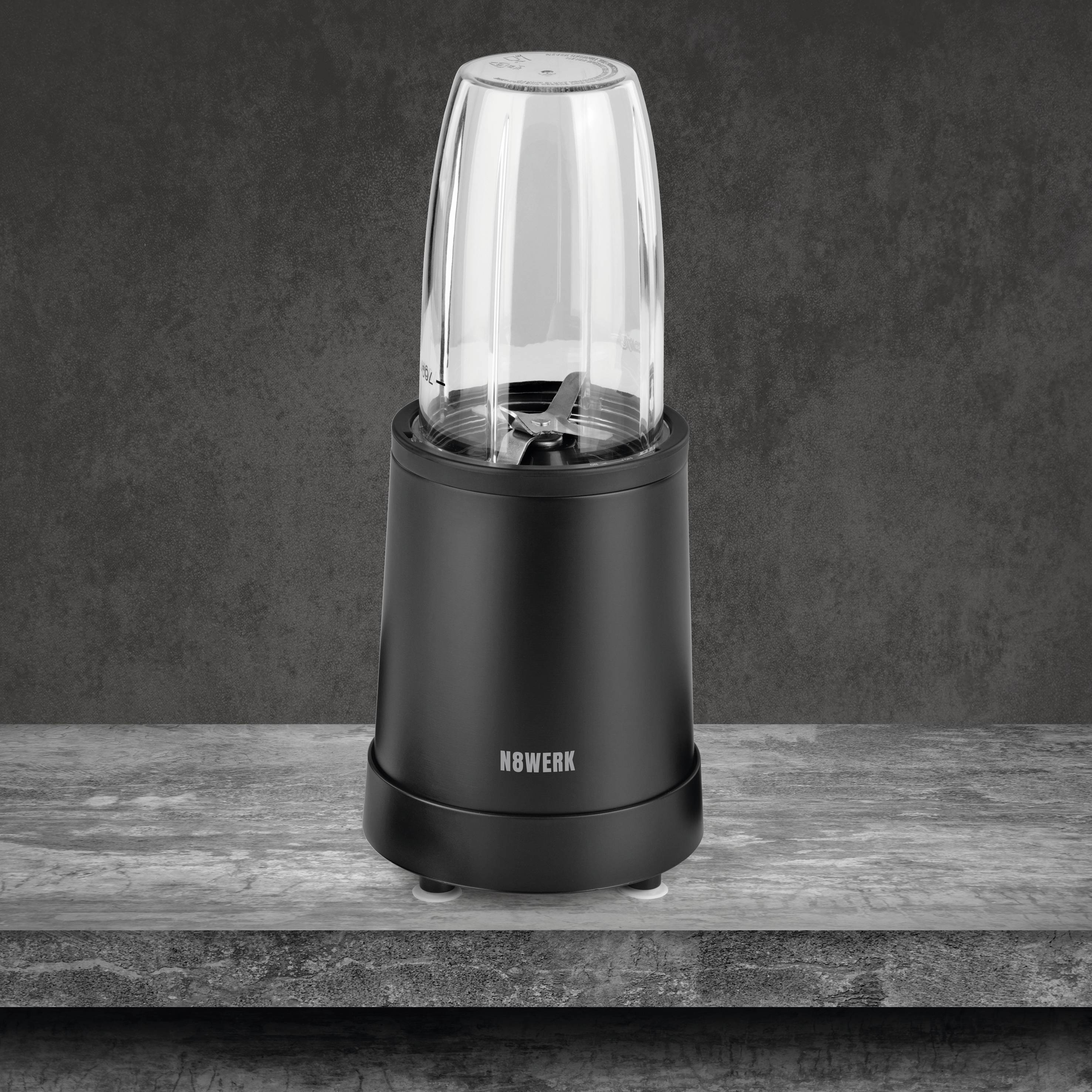 N8WERK Nutrition 8-tlg. Standmixer 800W Schwarz