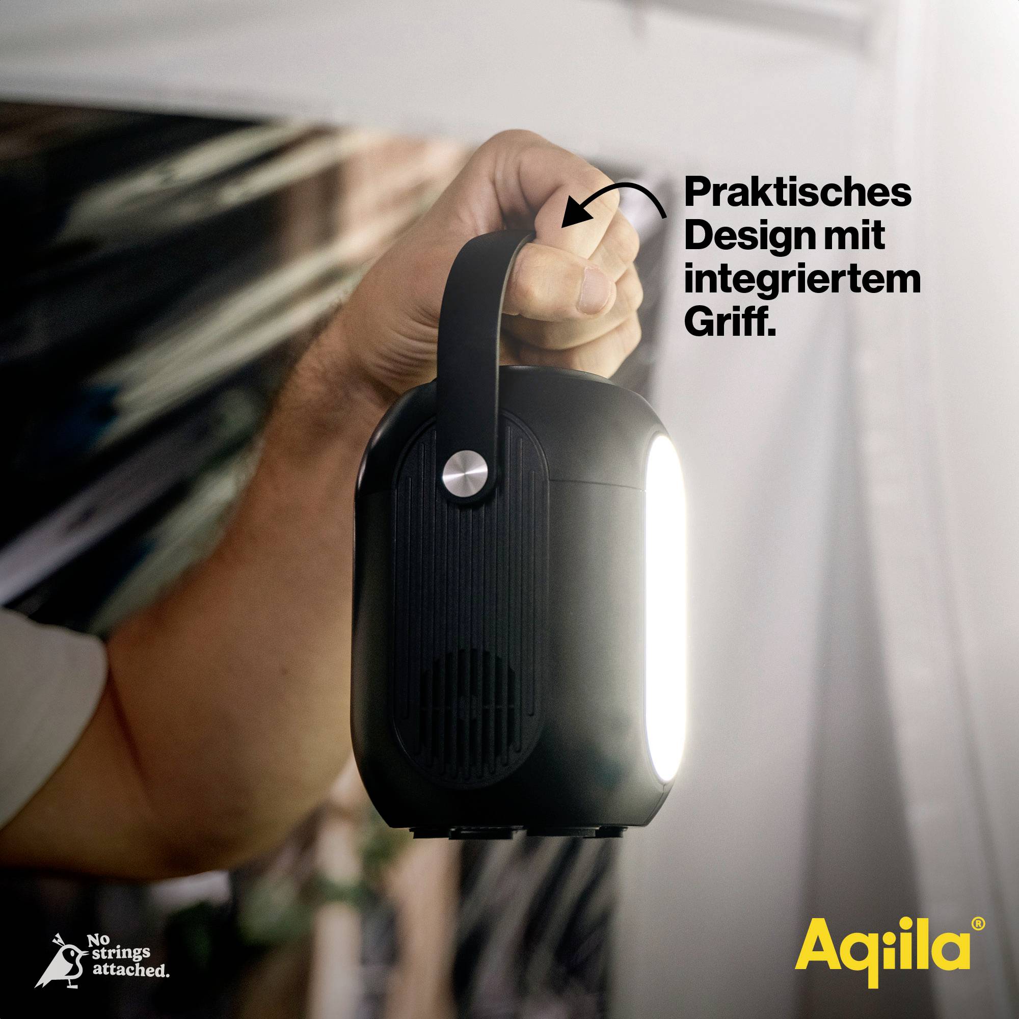 Aqiila S140 Powerstation 54 Ah Li-Ion USB-A, USB-C®, Wireless Charging Schwarz LED Taschenlampe, Statusanzeige, gleichzeitiges Laden und Entladen