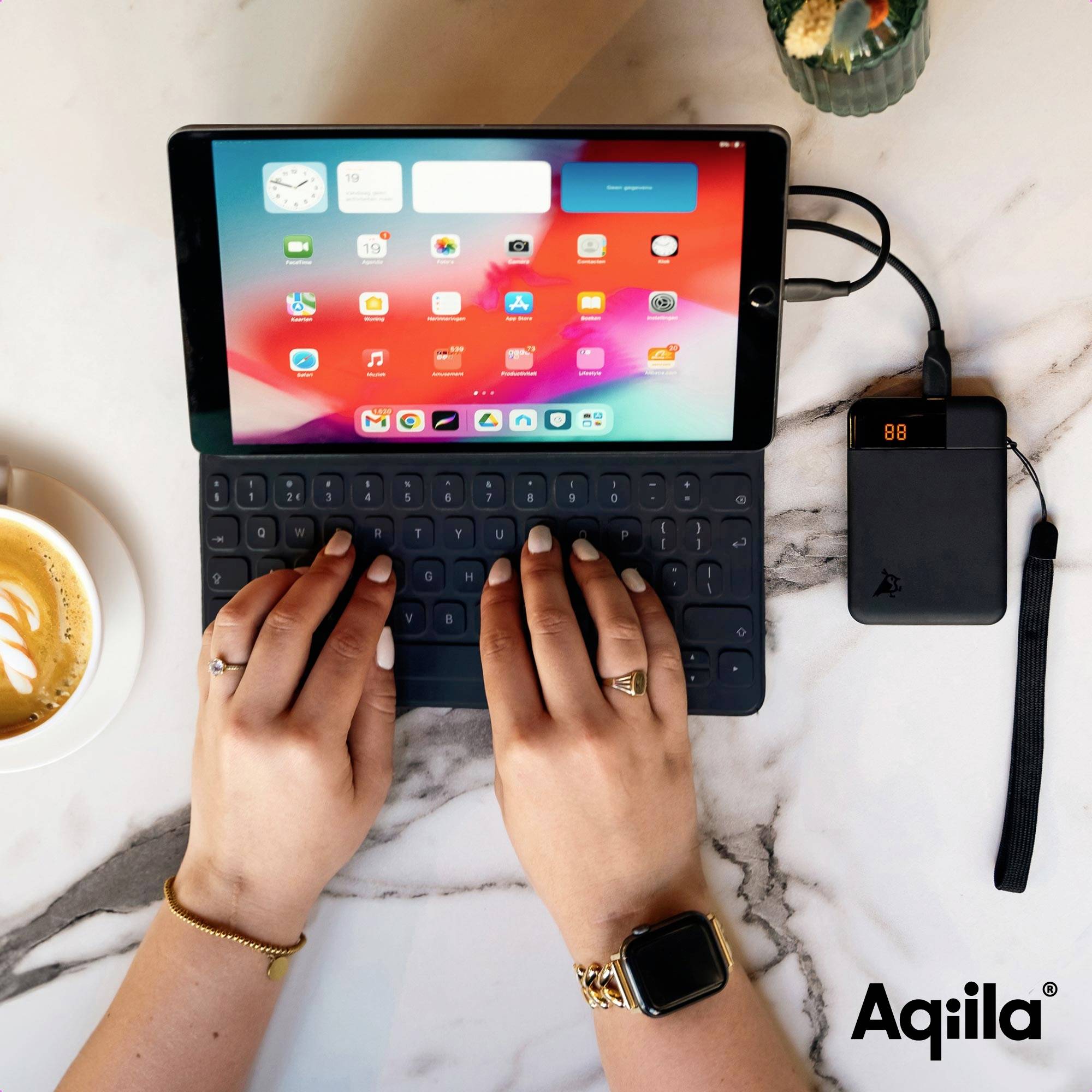 Aqiila Powerbird B5B Powerbank 5000 mAh LiPo USB-A, USB-C® Schwarz