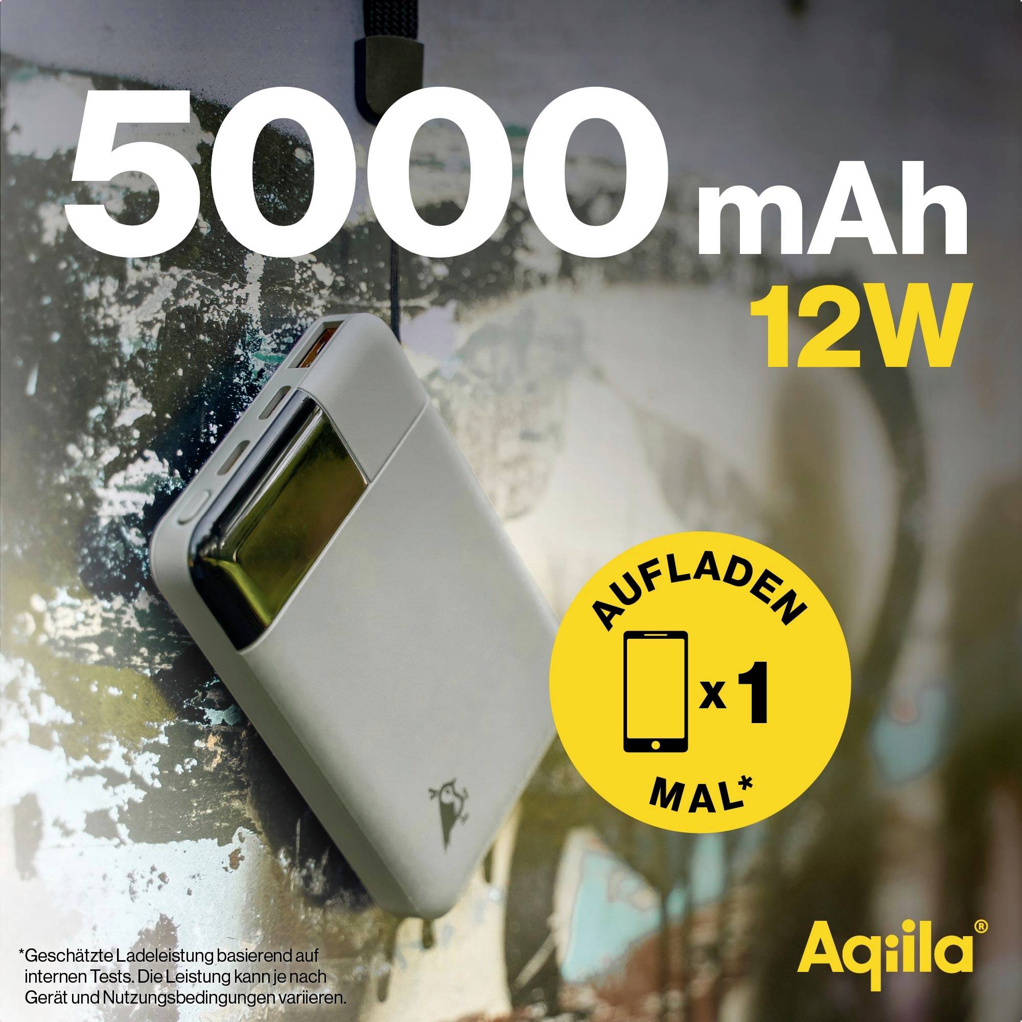 Aqiila Powerbird B5M Powerbank 5000 mAh LiPo USB-A, USB-C® Moosgrün