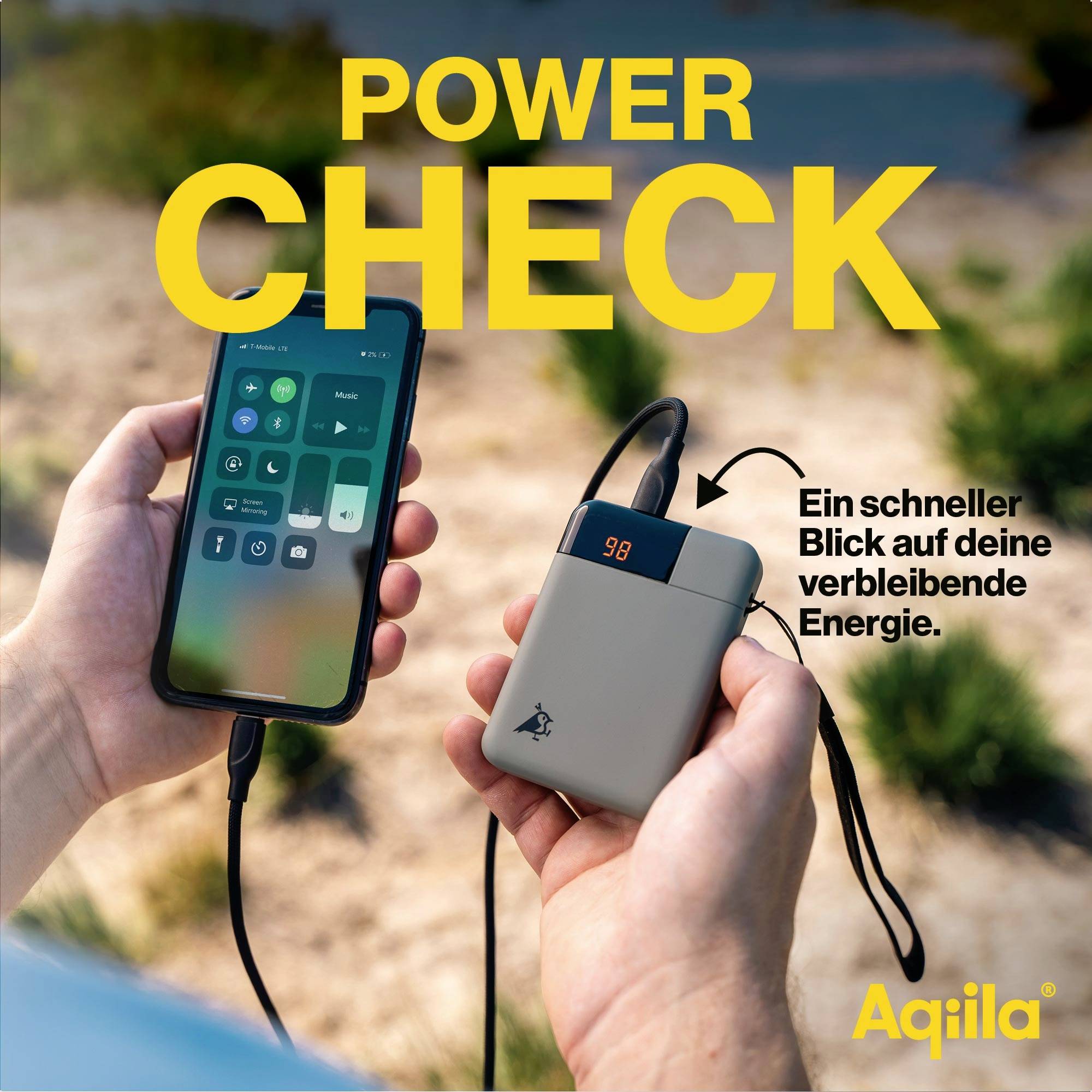 Aqiila Powerbird B5M Powerbank 5000 mAh LiPo USB-A, USB-C® Moosgrün