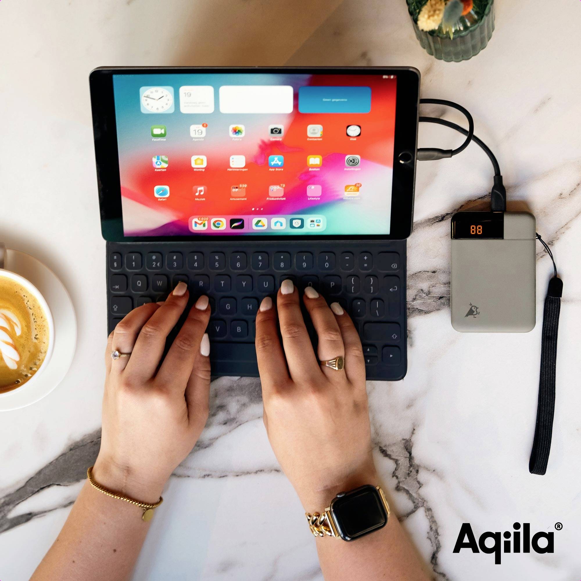 Aqiila Powerbird B5M Powerbank 5000 mAh LiPo USB-A, USB-C® Moosgrün