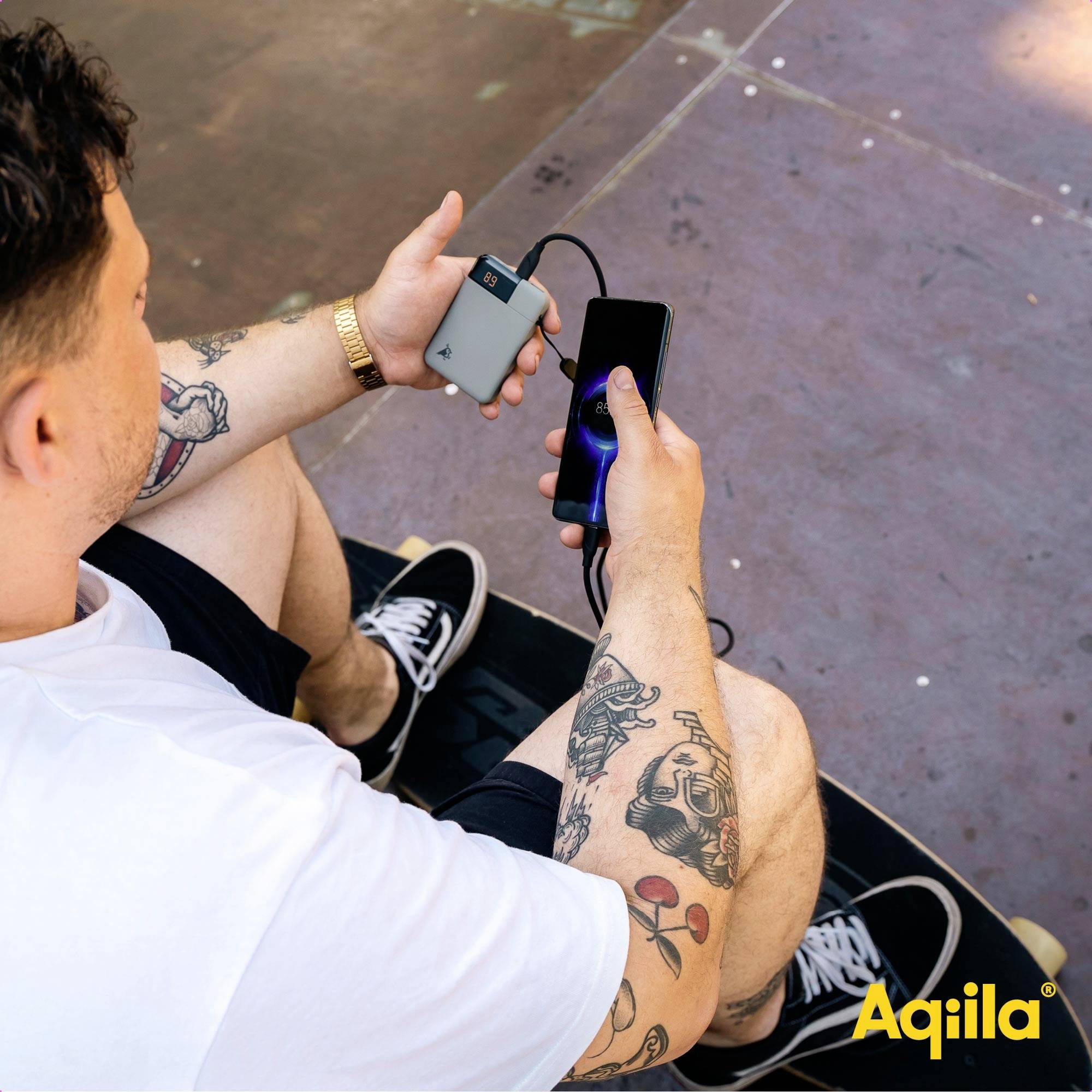 Aqiila Powerbird B5M Powerbank 5000 mAh LiPo USB-A, USB-C® Moosgrün