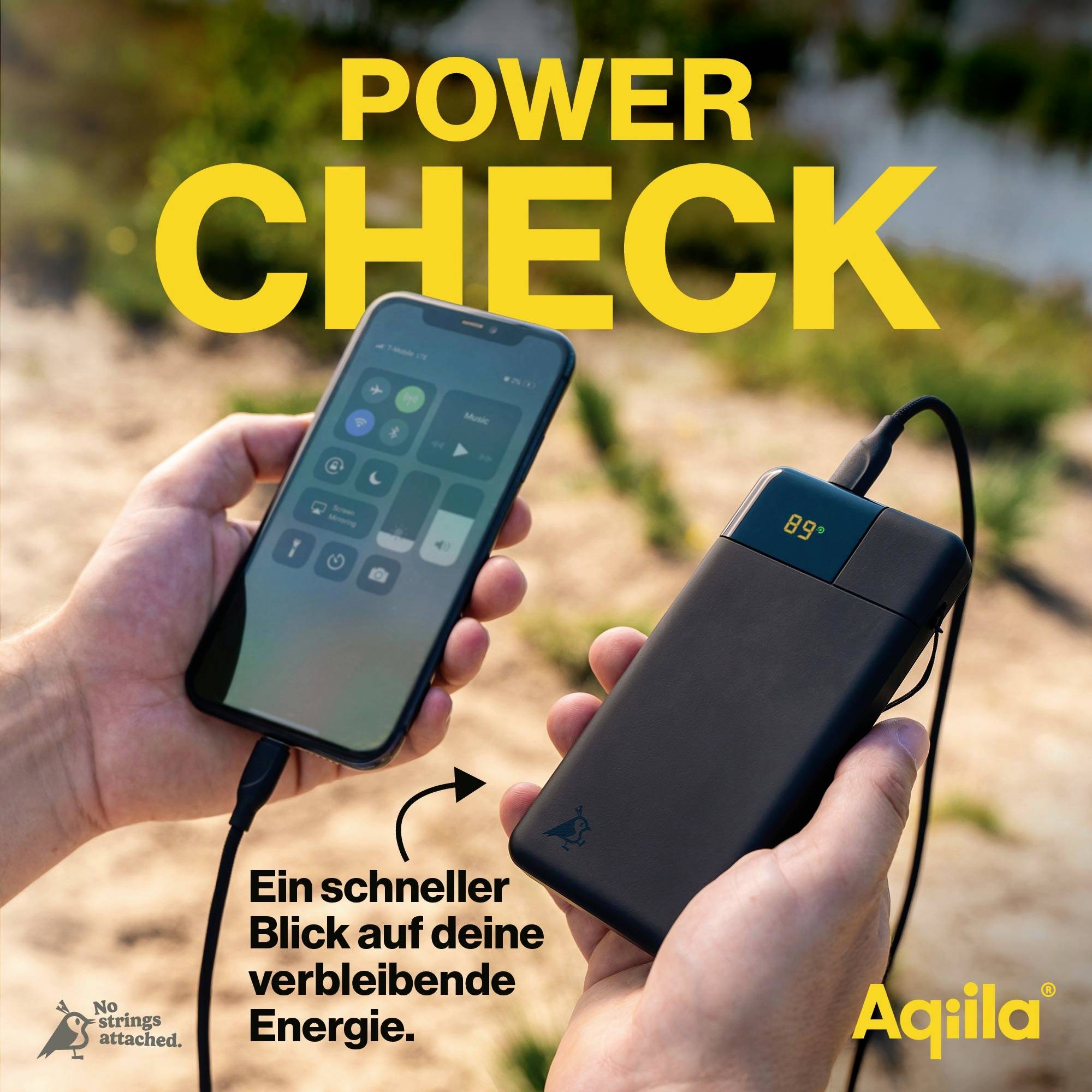 Aqiila Powerbird B10B Powerbank 10000 mAh LiPo USB-A, USB-C® Schwarz
