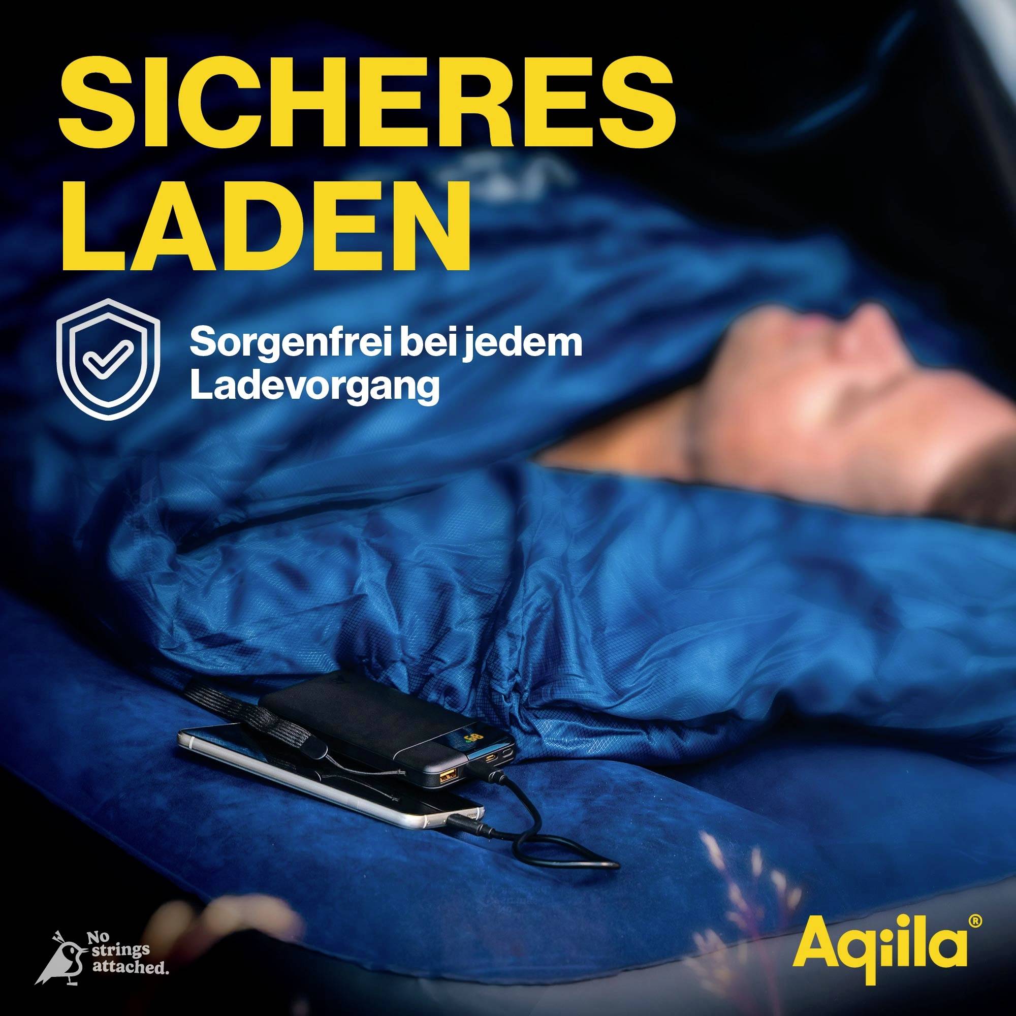 Aqiila Powerbird B10B Powerbank 10000 mAh LiPo USB-A, USB-C® Schwarz