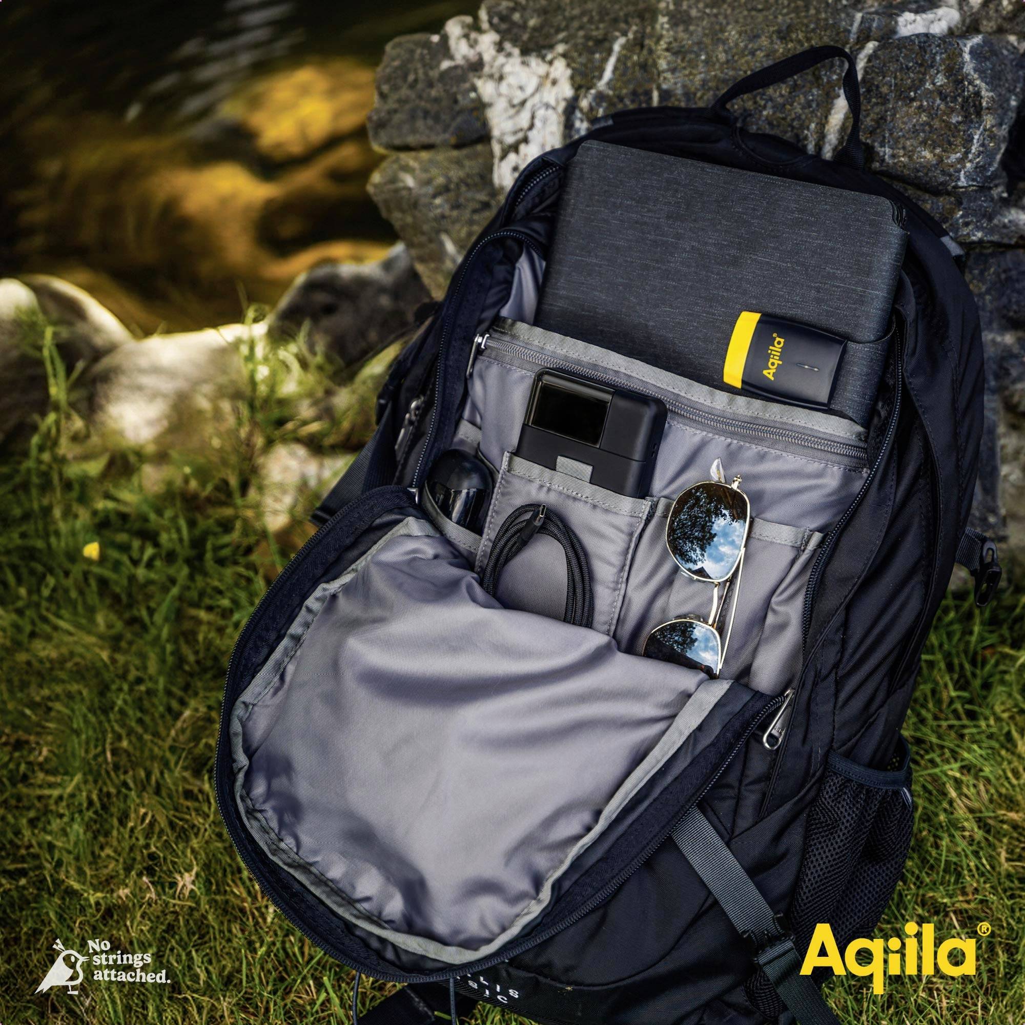Aqiila Powerbird B10B Powerbank 10000 mAh LiPo USB-A, USB-C® Schwarz