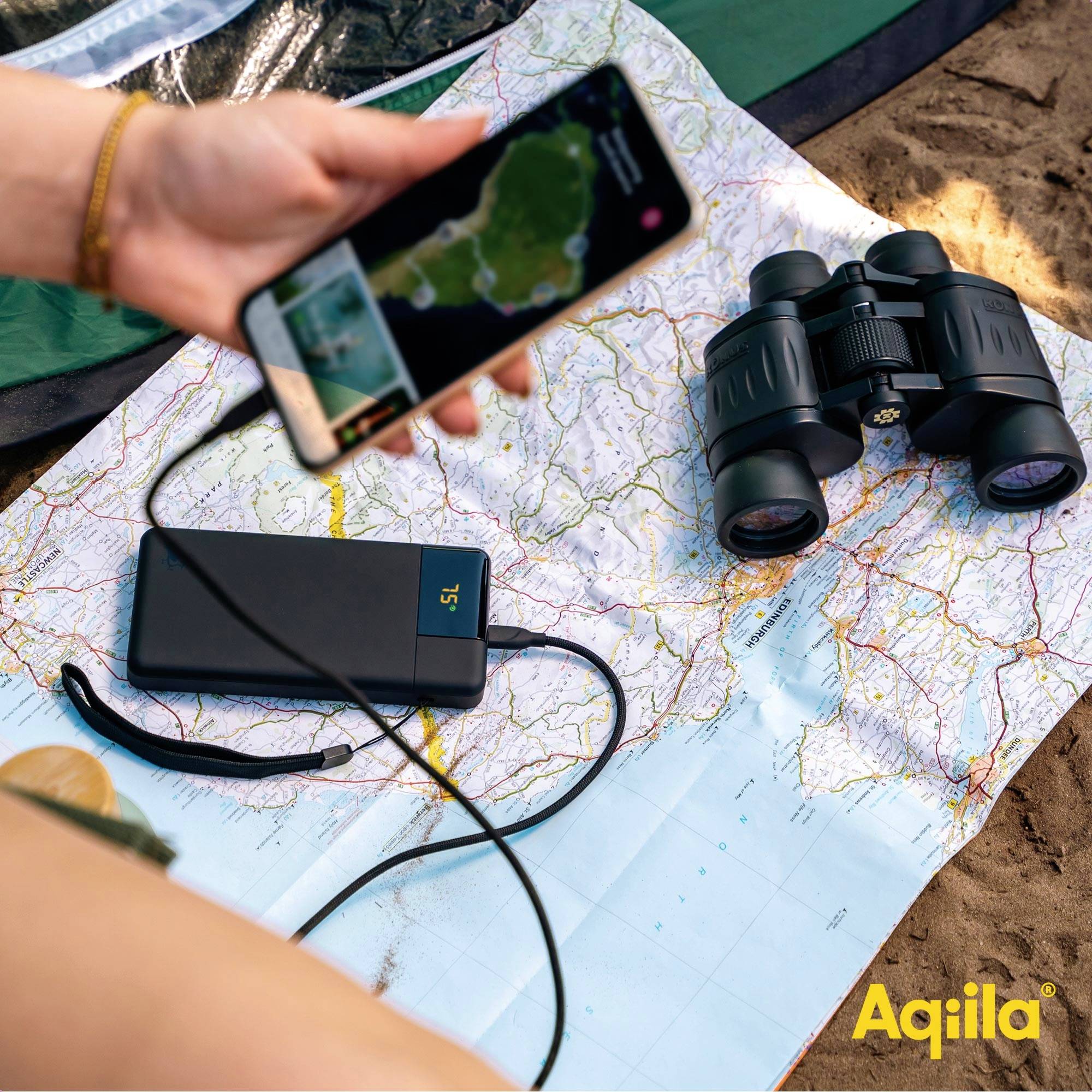 Aqiila Powerbird B10B Powerbank 10000 mAh LiPo USB-A, USB-C® Schwarz