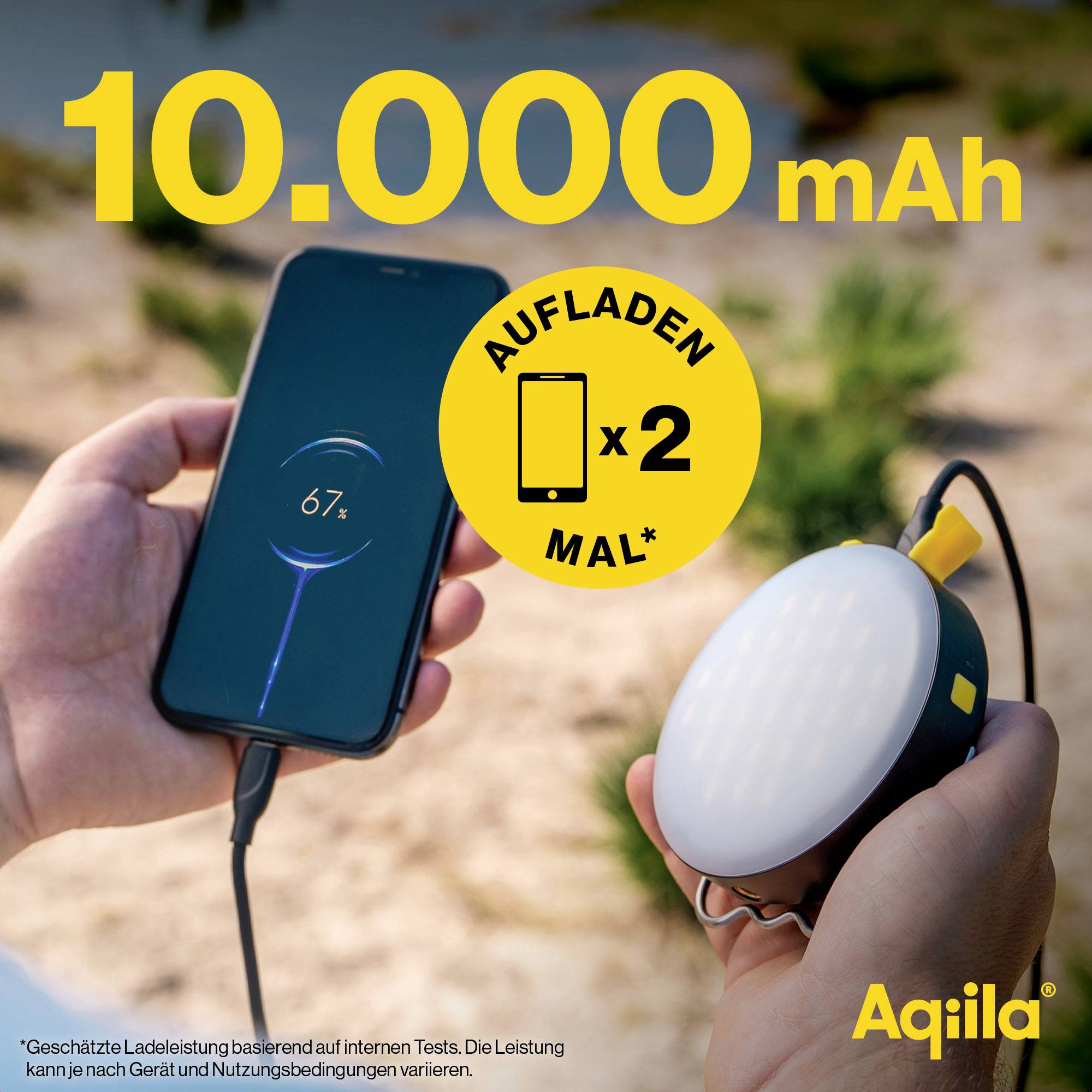 Aqiila AQPBPBIBL1SG980 Lightbird BL10 LED Camping-Leuchte 300lm akkubetrieben 278g