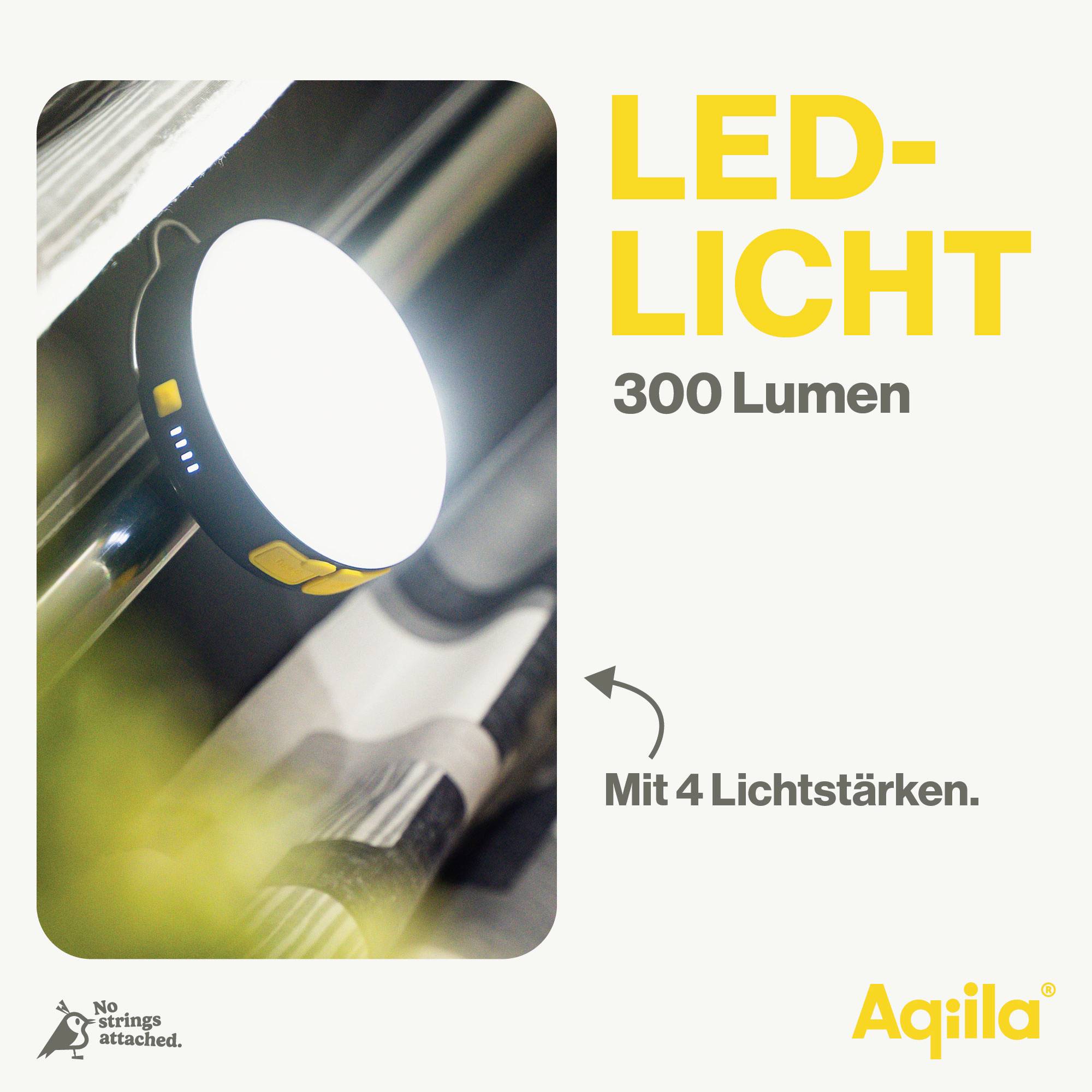 Aqiila AQPBPBIBL1SG980 Lightbird BL10 LED Camping-Leuchte 300lm akkubetrieben 278g