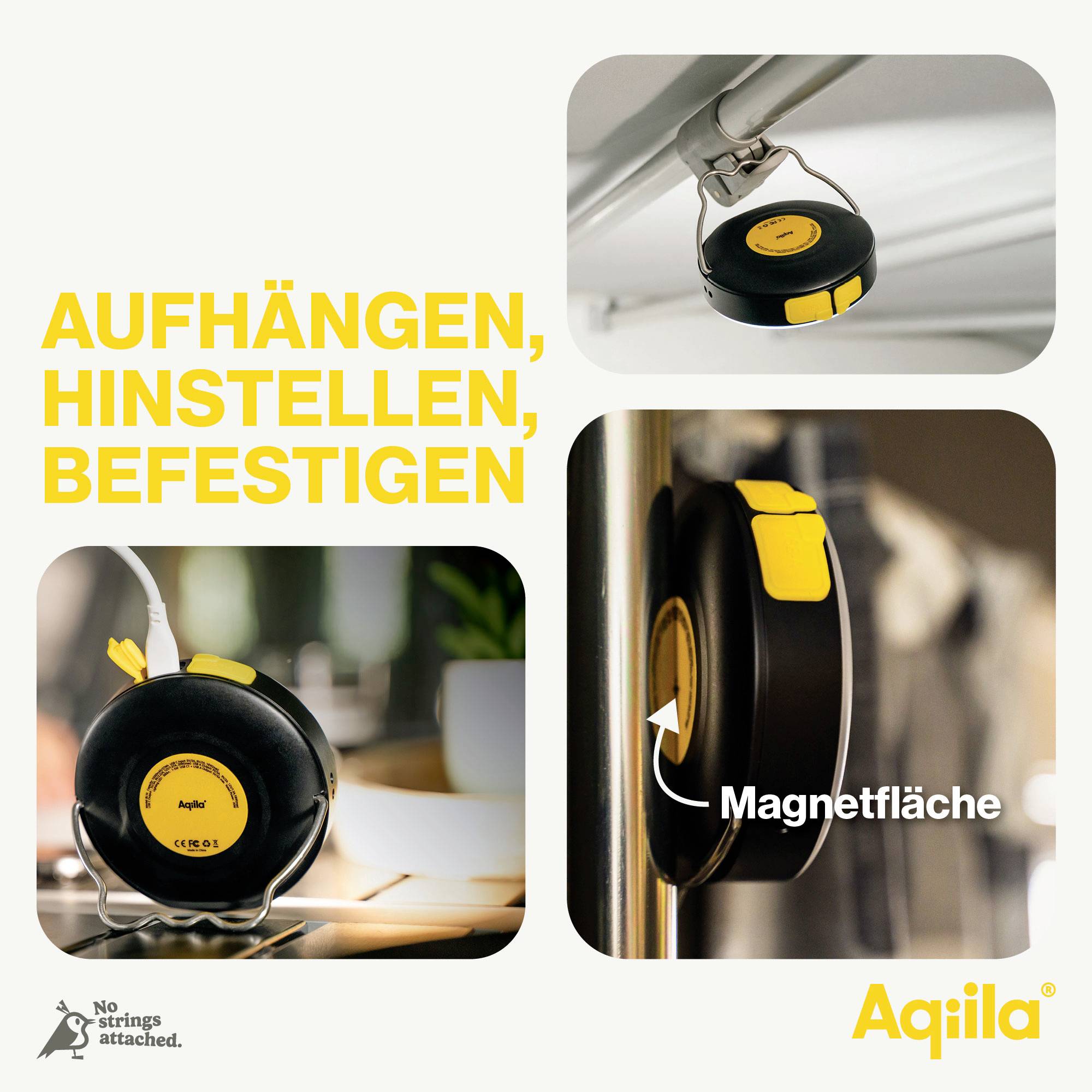 Aqiila AQPBPBIBL1SG980 Lightbird BL10 LED Camping-Leuchte 300lm akkubetrieben 278g