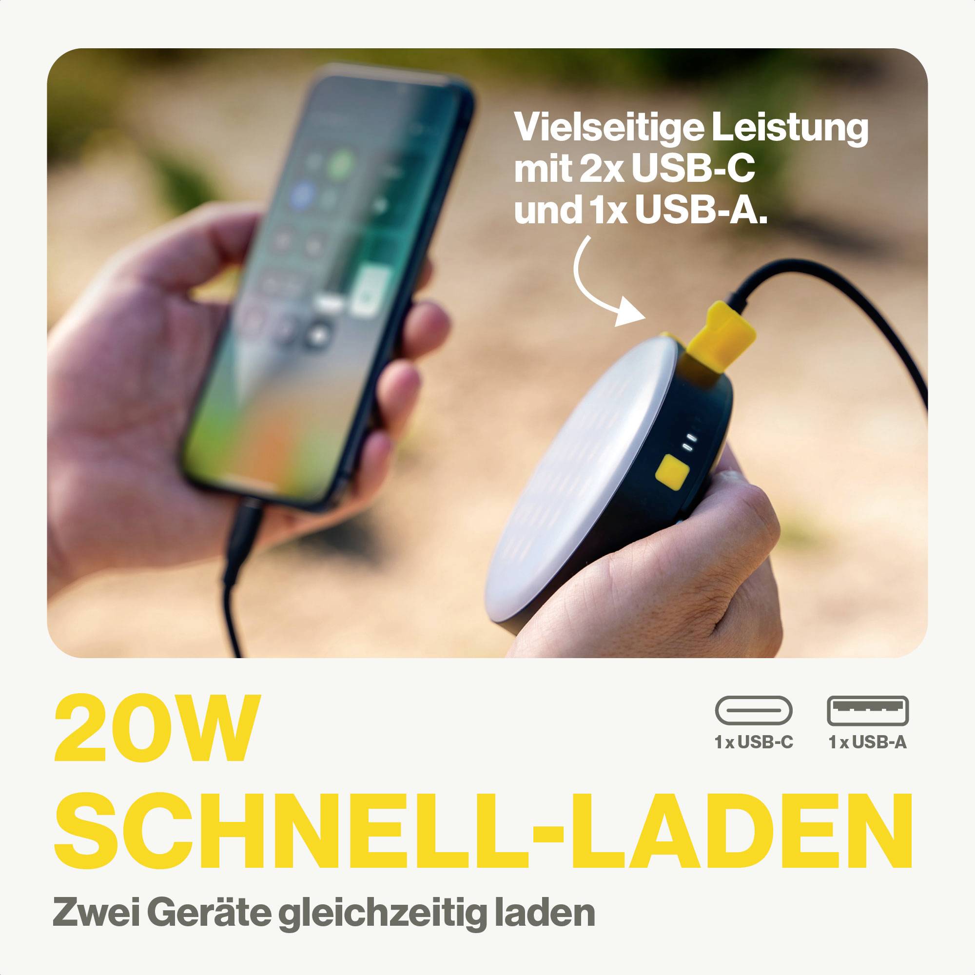 Aqiila AQPBPBIBL1SG980 Lightbird BL10 LED Camping-Leuchte 300lm akkubetrieben 278g