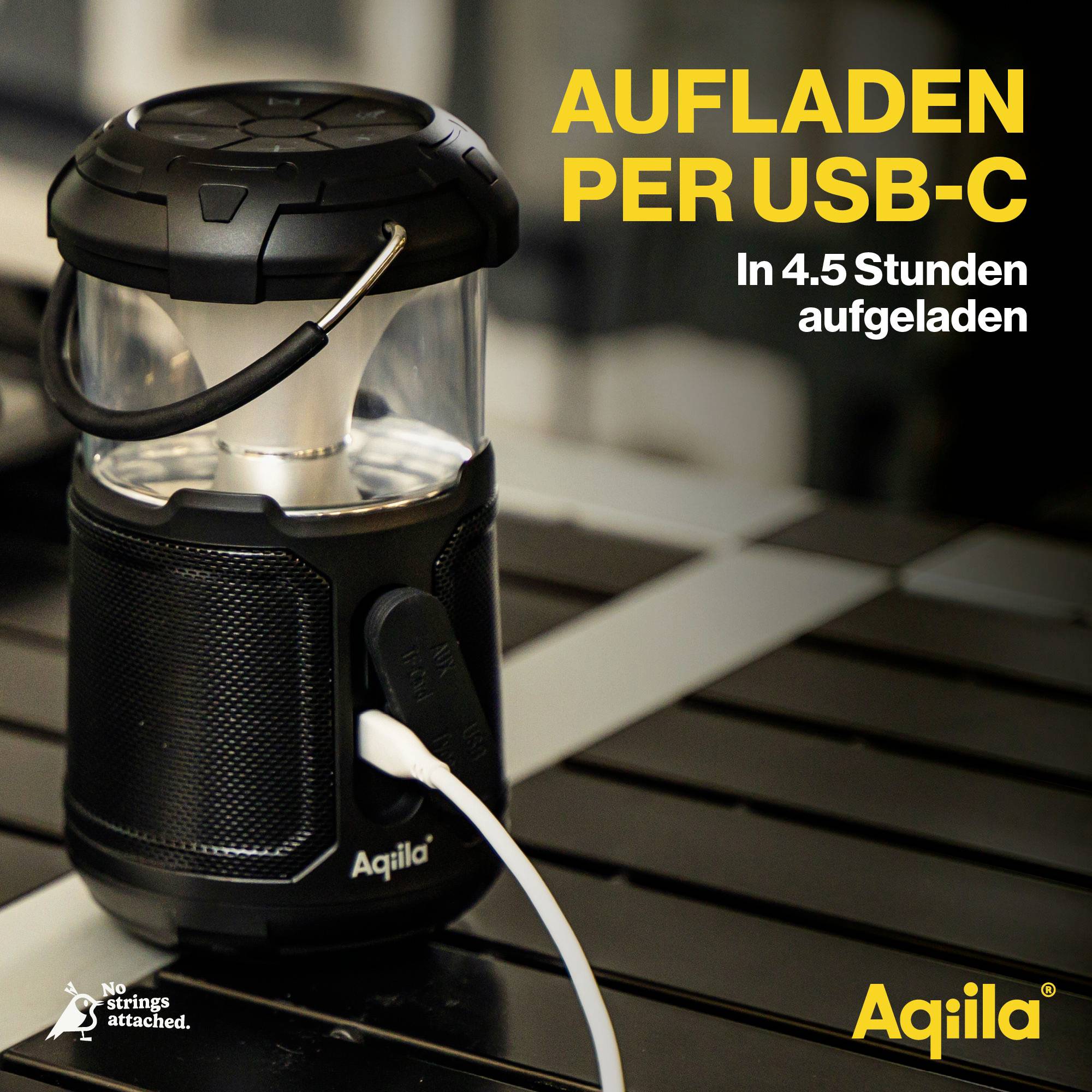 Aqiila AQPBB1BK444 Soundbird B10 LED Camping-Leuchte akkubetrieben 954g Schwarz