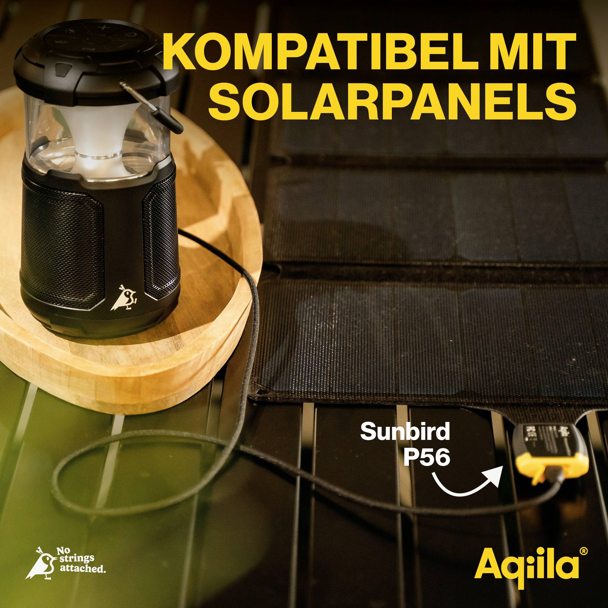 Aqiila AQPBB1BK444 Soundbird B10 LED Camping-Leuchte akkubetrieben 954g Schwarz