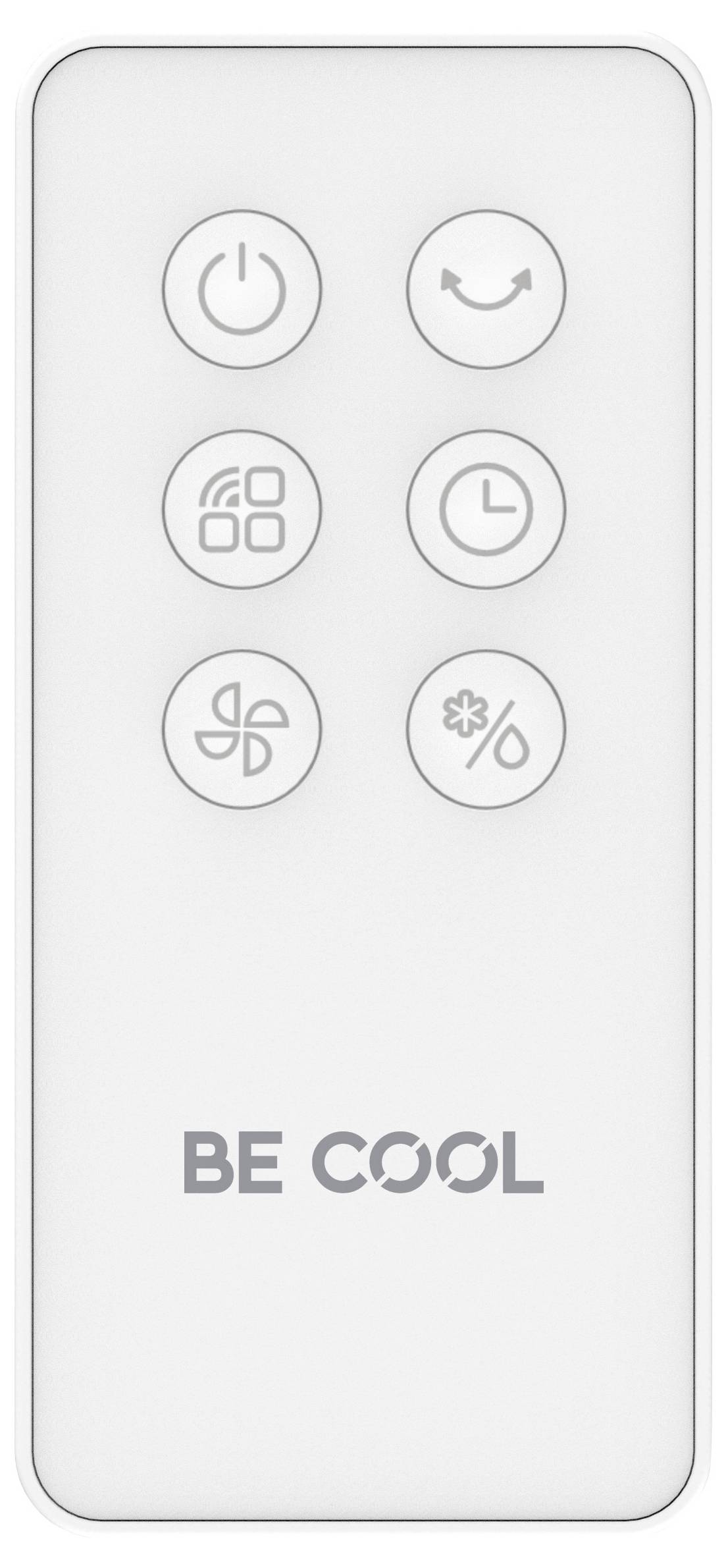 Be Cool Luftkühler 120W (L x B x H) 496 x 375 x 870mm Lichtgrau, Weiß App gesteuert, Timer, LED-Display, mit Fernbedienung