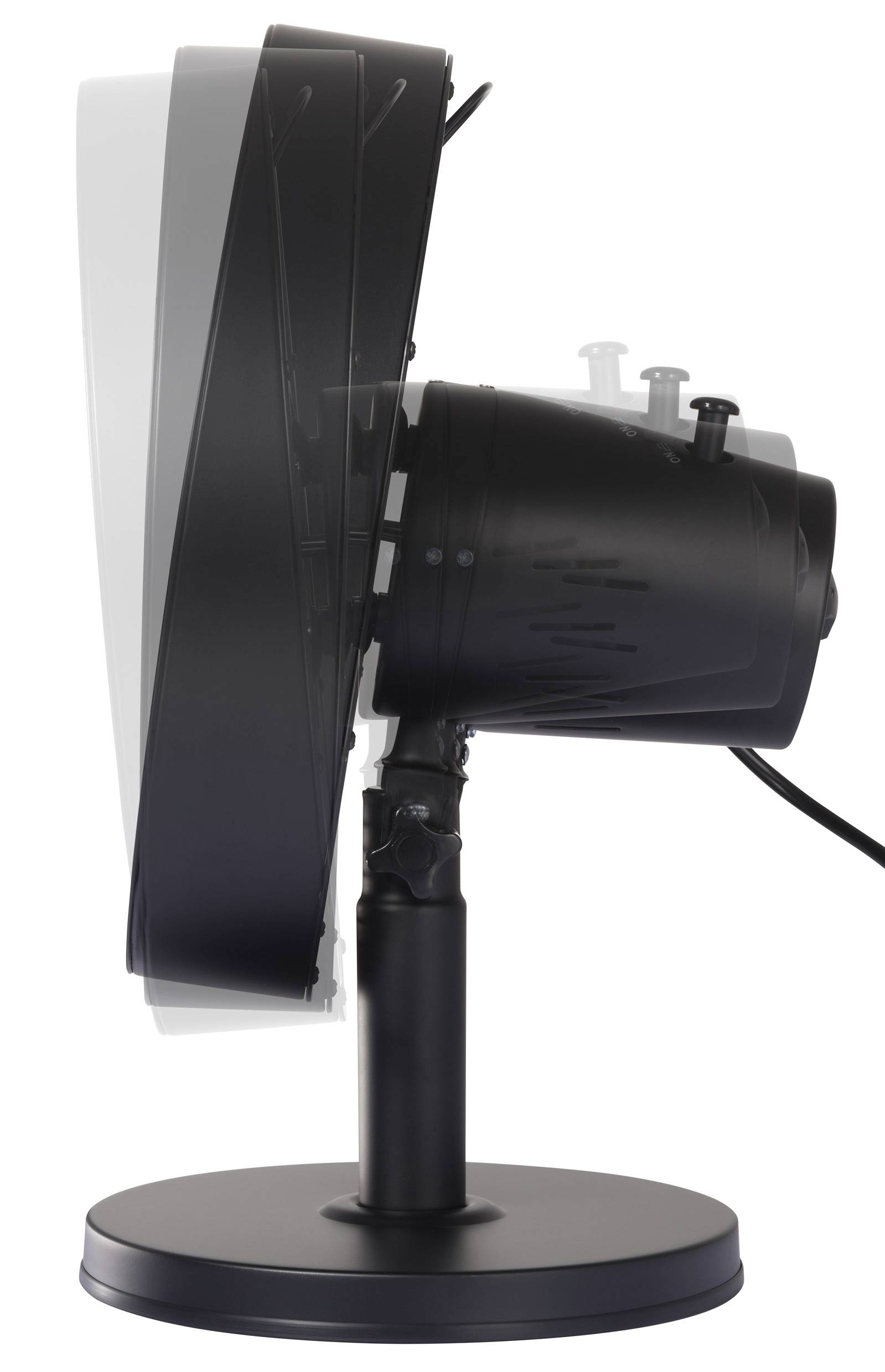 Sygonix Tischventilator 35W (Ø x H) 230mm x 475mm Schwarz Oszillierend