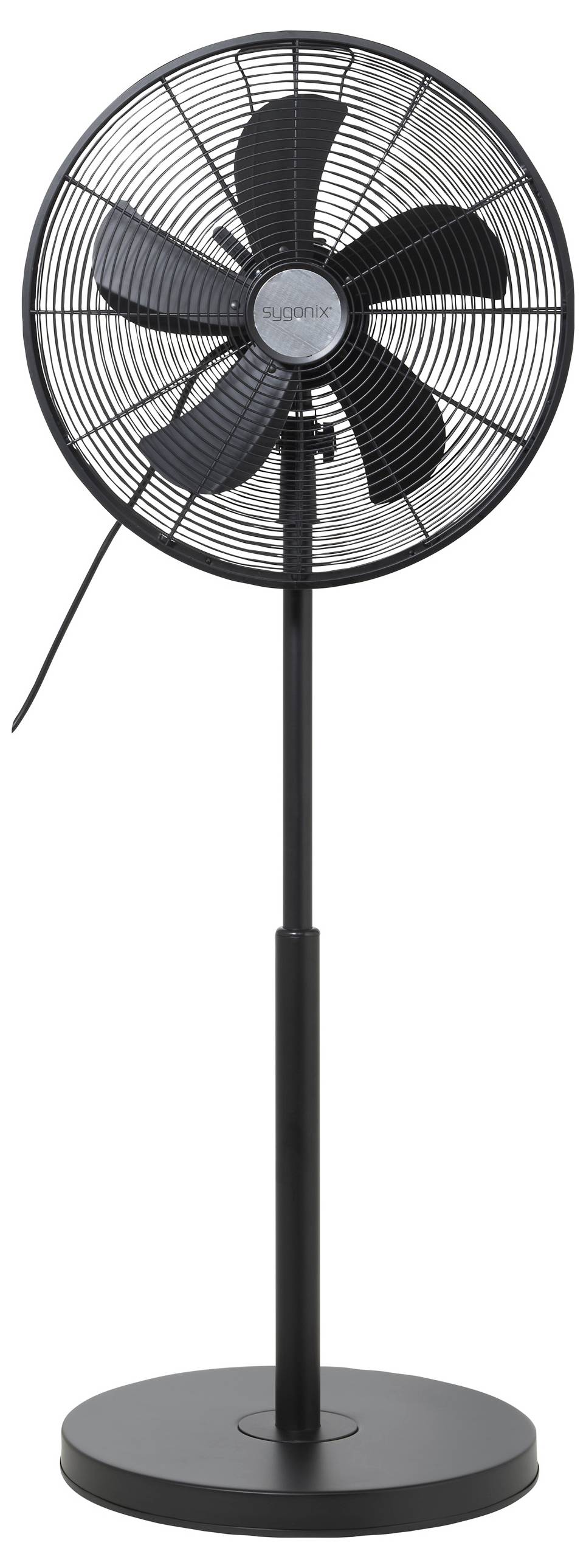 Sygonix Standventilator 50W (Ø x H) 445mm x 1200mm Schwarz Höhenverstellbar