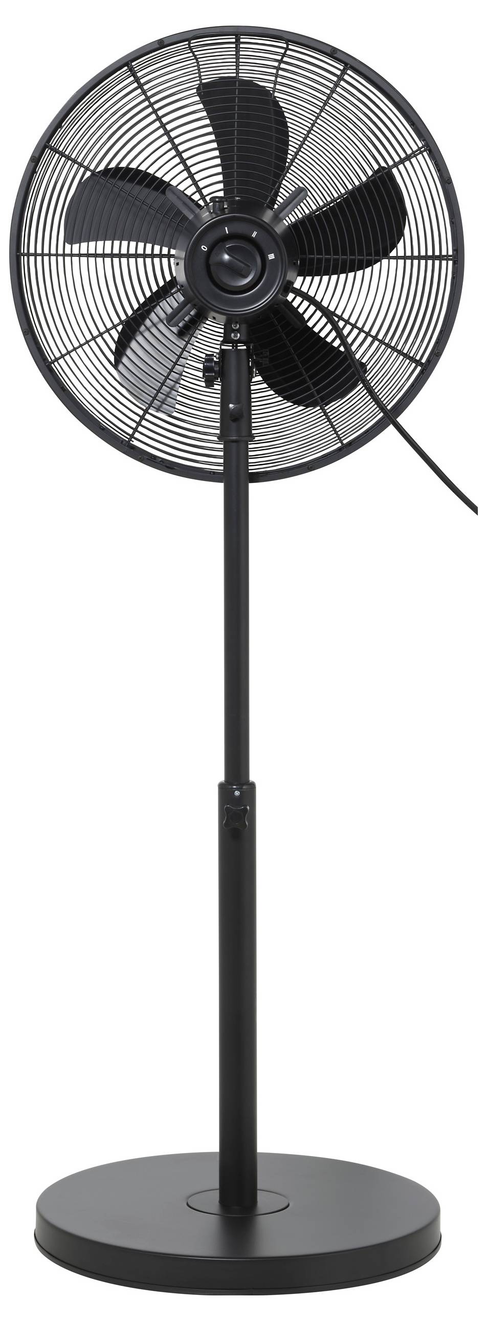 Sygonix Standventilator 50W (Ø x H) 445mm x 1200mm Schwarz Höhenverstellbar