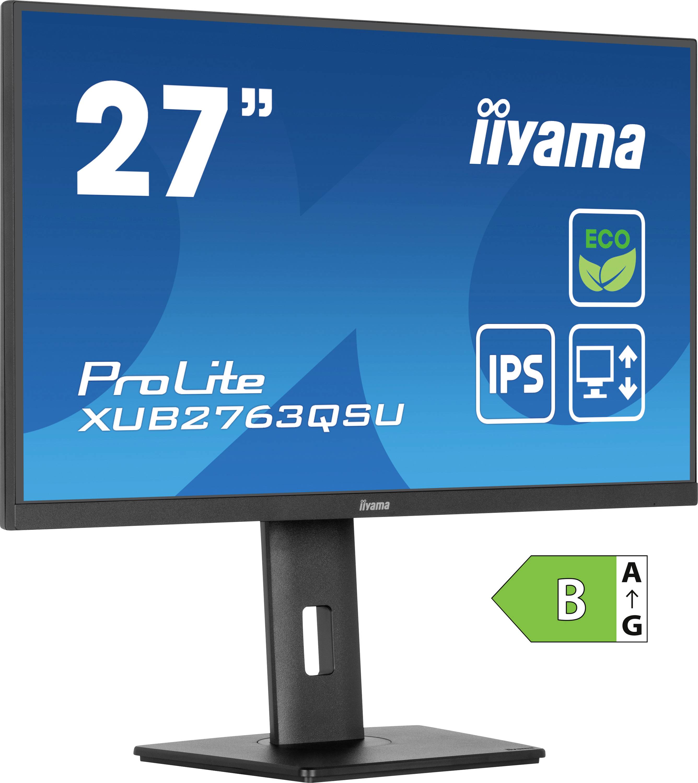 Iiyama 27" IPS-panel Green Choice, 2560x1440@10 LED-Monitor EEK B (A - G) 68.6cm (27 Zoll) 16:9 2 ms DisplayPort, HDMI® IPS LED