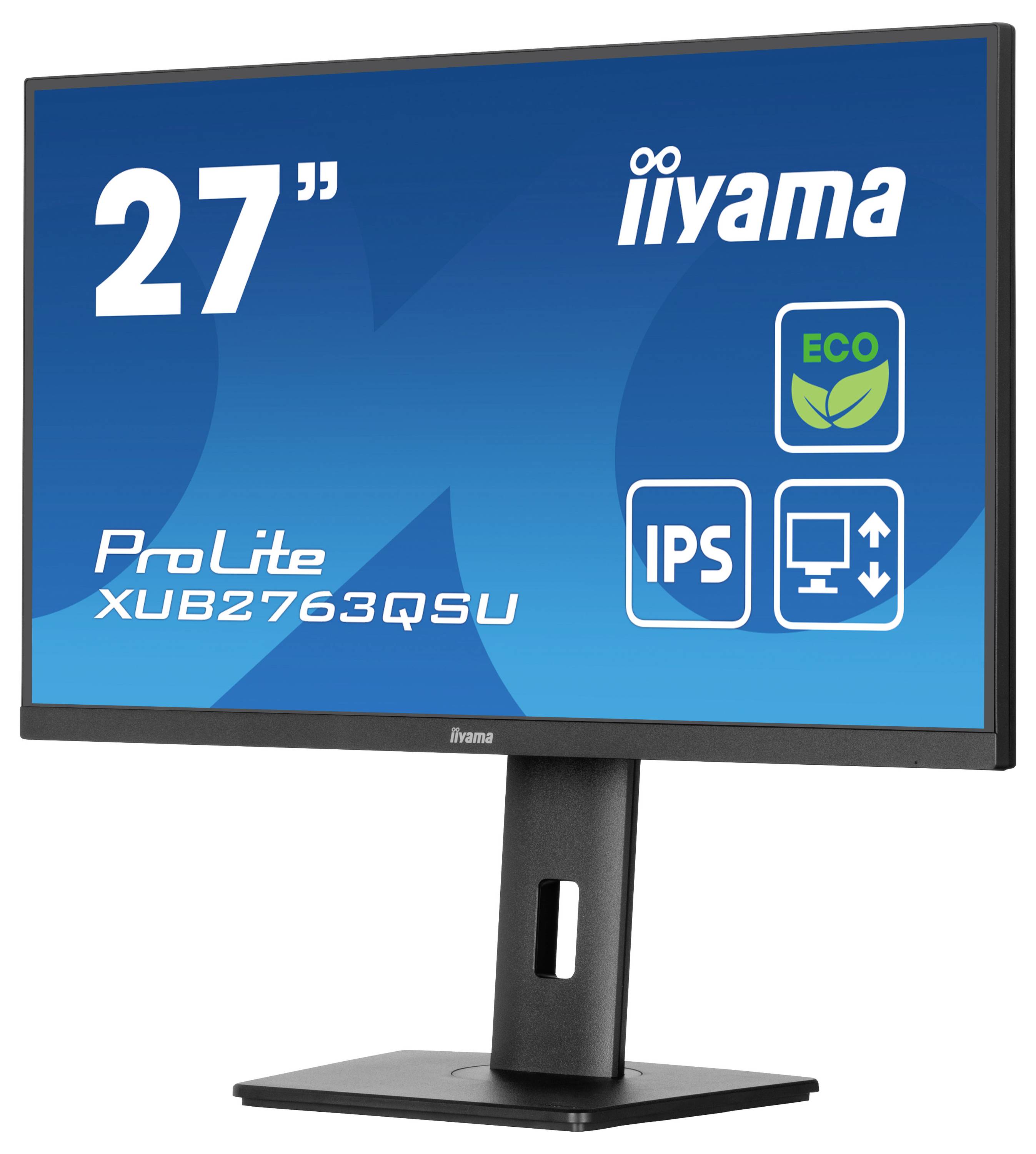 Iiyama 27" IPS-panel Green Choice, 2560x1440@10 LED-Monitor EEK B (A - G) 68.6cm (27 Zoll) 16:9 2 ms DisplayPort, HDMI® IPS LED
