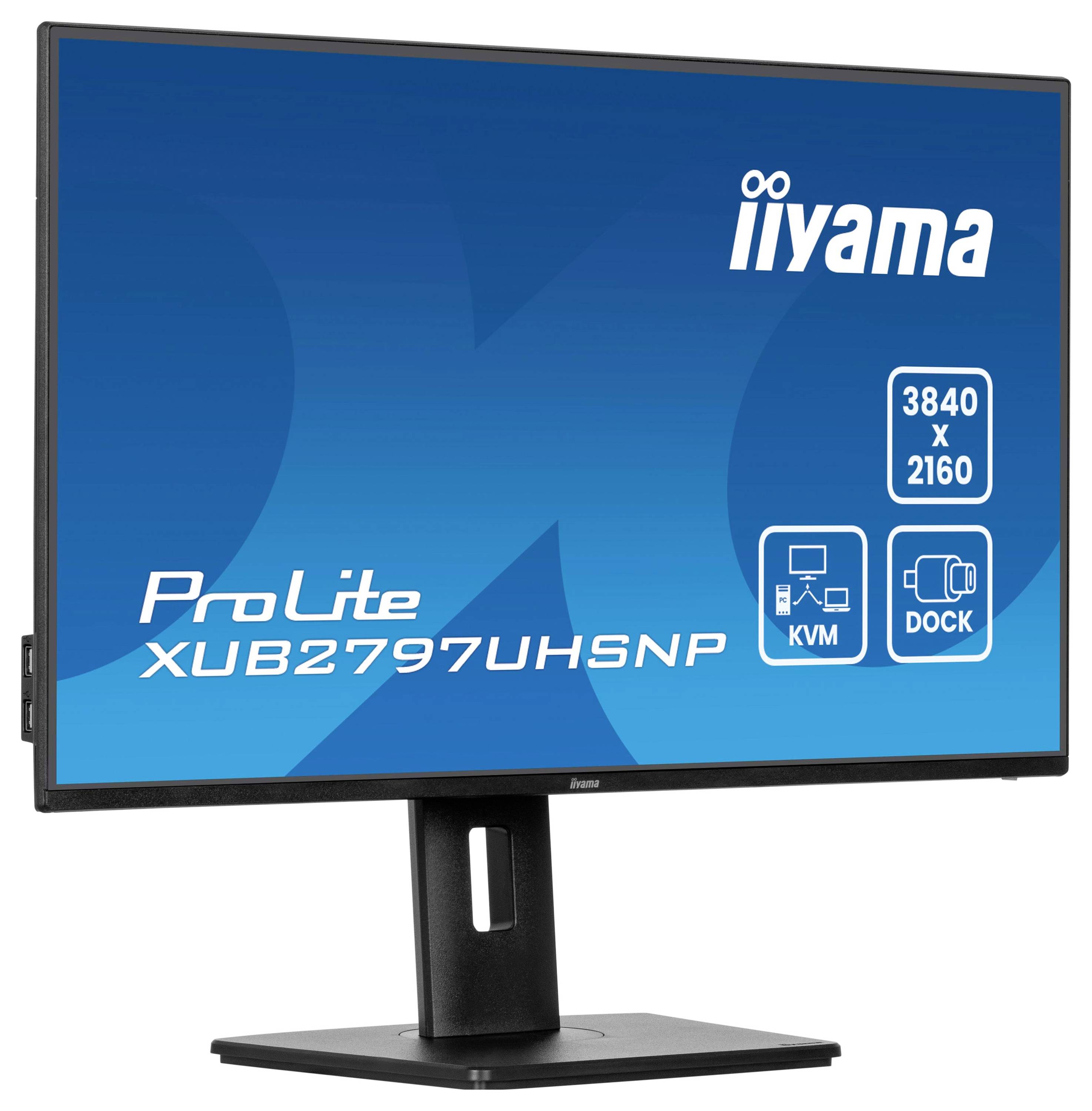Iiyama 27" IPS-panel, 3840x2160 UHD, USB-C Dock LED-Monitor EEK F (A - G) 68.6 cm (27 Zoll) 16:9 4 ms DisplayPort, HDMI® IPS LED