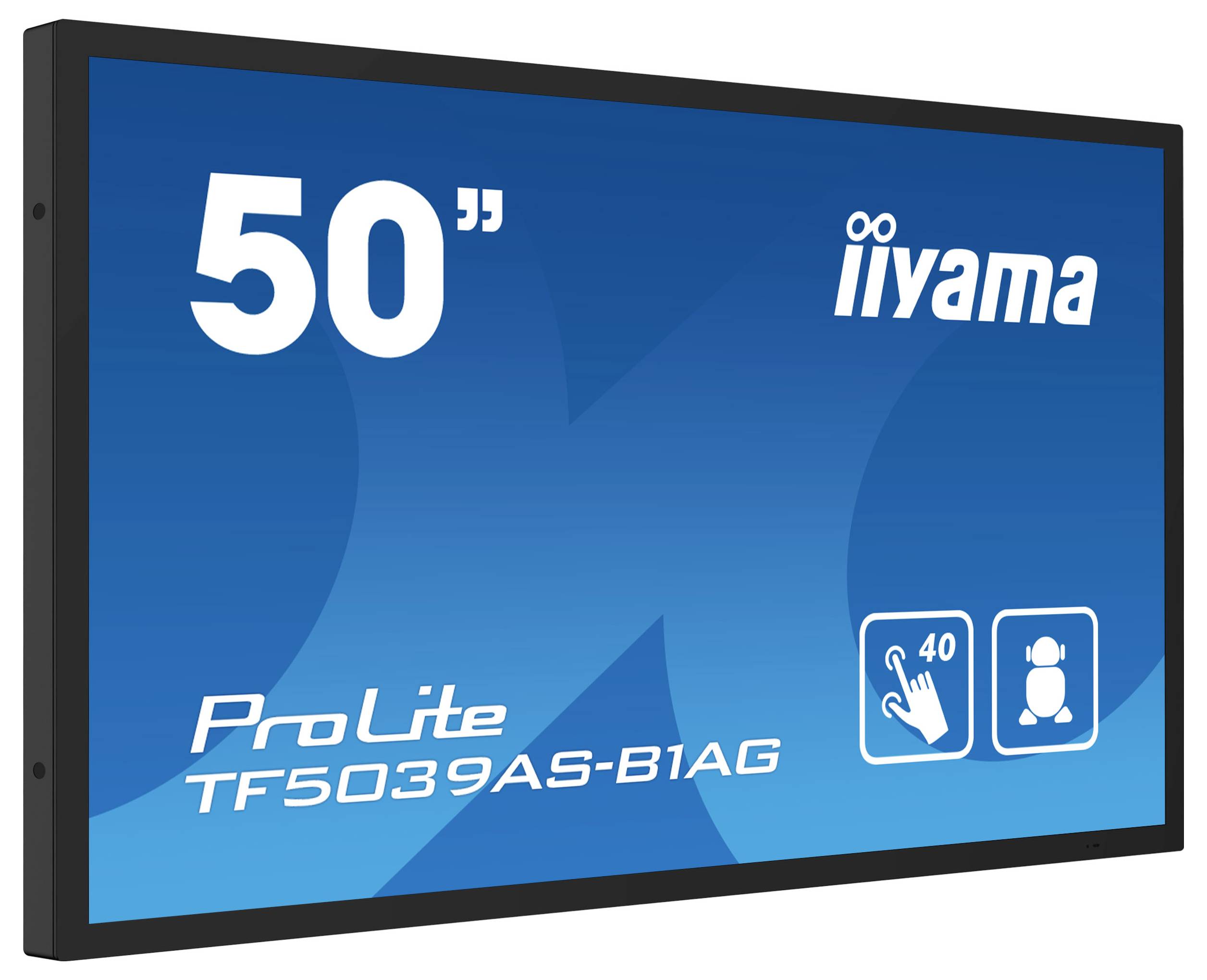 Iiyama 50" Bonded PCAP Anti-glare Bezel Free 40 Digital Signage Display EEK: F (A - G) 125.7 cm 49.5 Zoll 3840 x 2160 Pixel 24/7