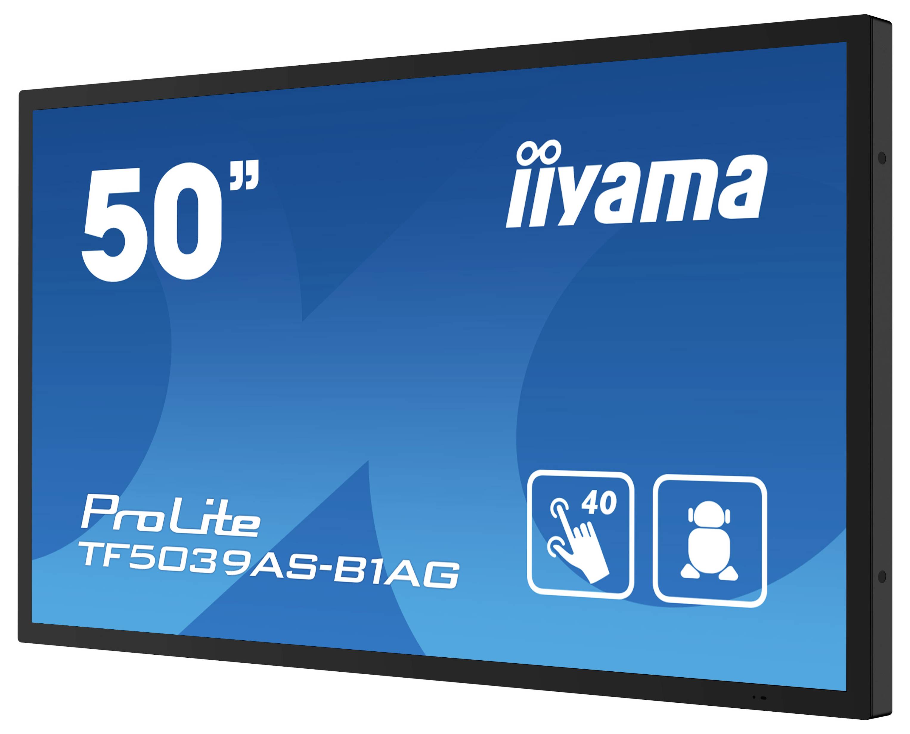 Iiyama 50" Bonded PCAP Anti-glare Bezel Free 40 Digital Signage Display EEK: F (A - G) 125.7 cm 49.5 Zoll 3840 x 2160 Pixel 24/7