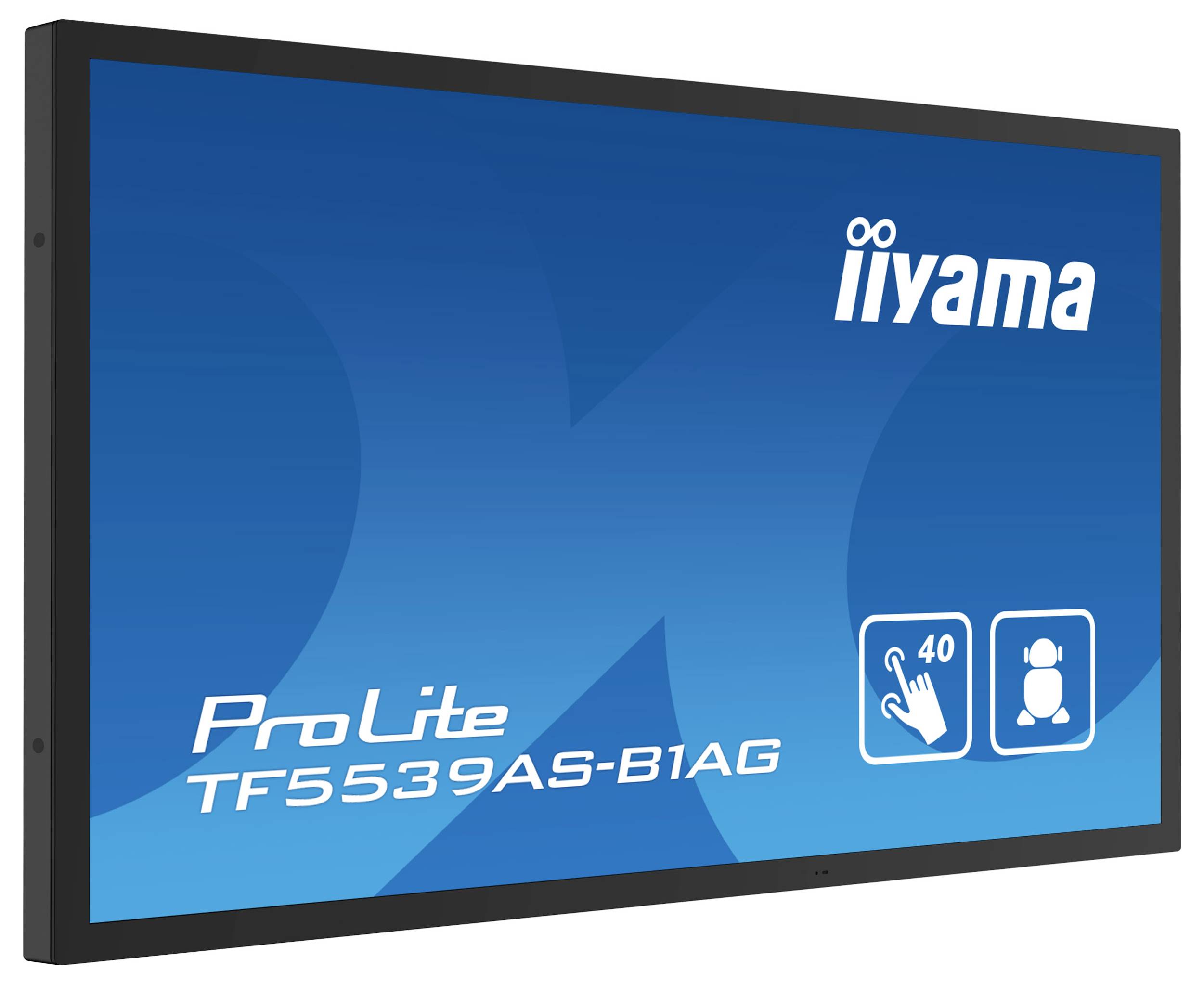 iiyama ProLite TF5539AS-B1AG interaktives Display, 55-Zoll-Bildschirm, mit 40-Punkt-Touchfunktion.