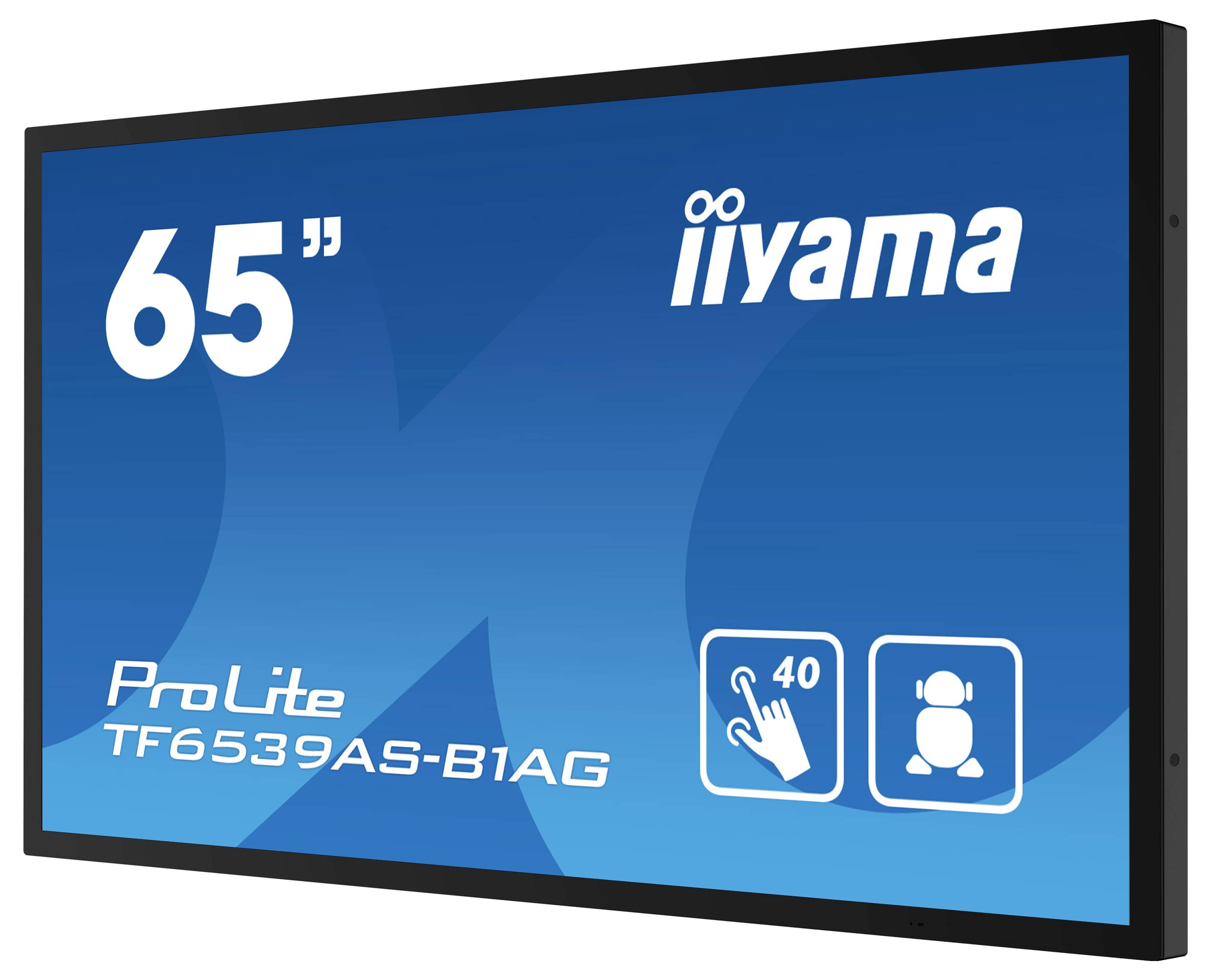 Iiyama 65" Bonded PCAP Anti-glare Bezel Free 40 Digital Signage Display EEK: F (A - G) 163.9 cm 64.5 Zoll 3840 x 2160 Pixel 24/7