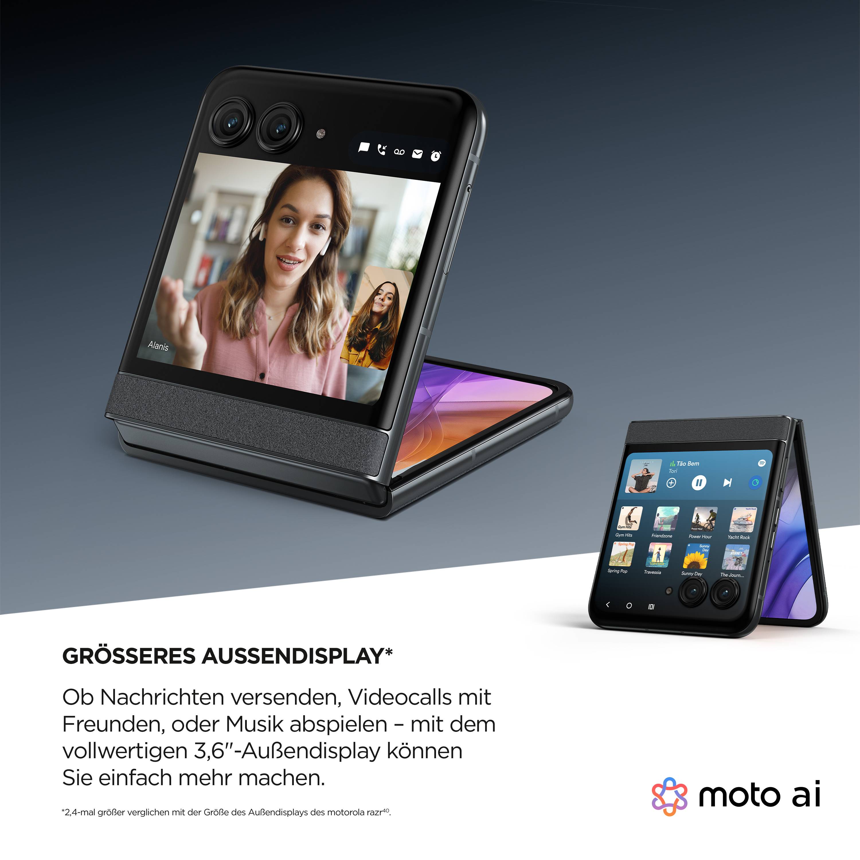 Motorola razr50 256 GB Grau 17.5 cm (6.9 Zoll) Smartphone