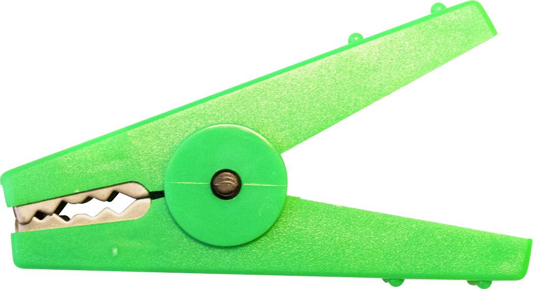 Mueller Electric BU-112-5 Miniatur-Krokodilklemme Grün Klemmbereich max.: 16mm Länge: 80mm