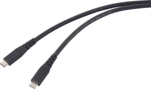 Renkforce USB-C® Kabel USB4® USB-C® 1.00 m Schwarz TPE-Mantel RF-6662040