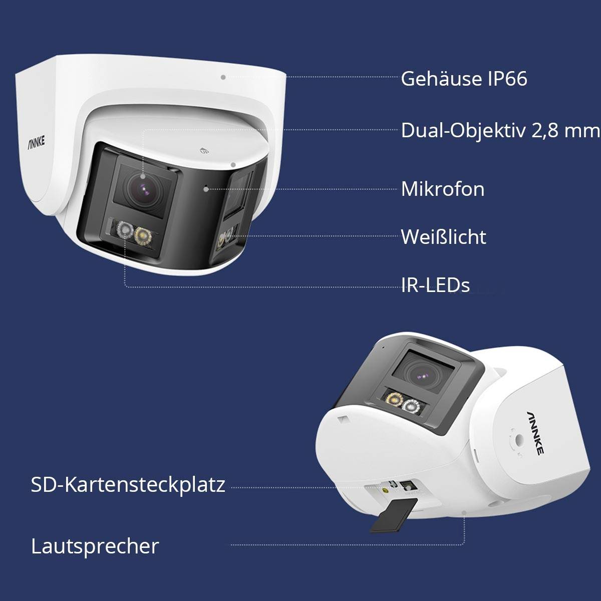 Annke I91DX LAN IP Überwachungskamera 4096 x 1840 Pixel