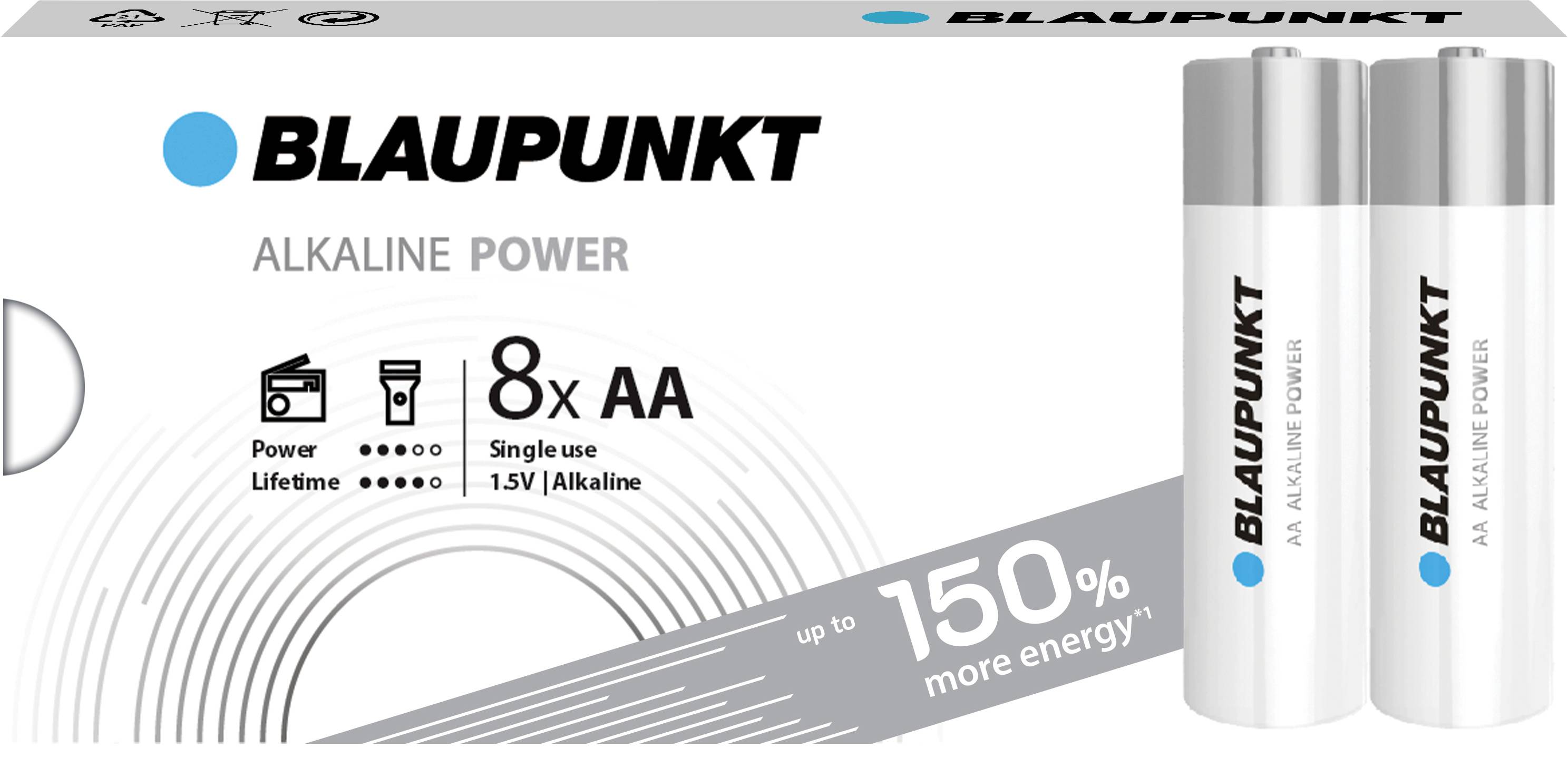 Blaupunkt Mignon (AA)-Batterie Alkali-Mangan 1.5V 8St.