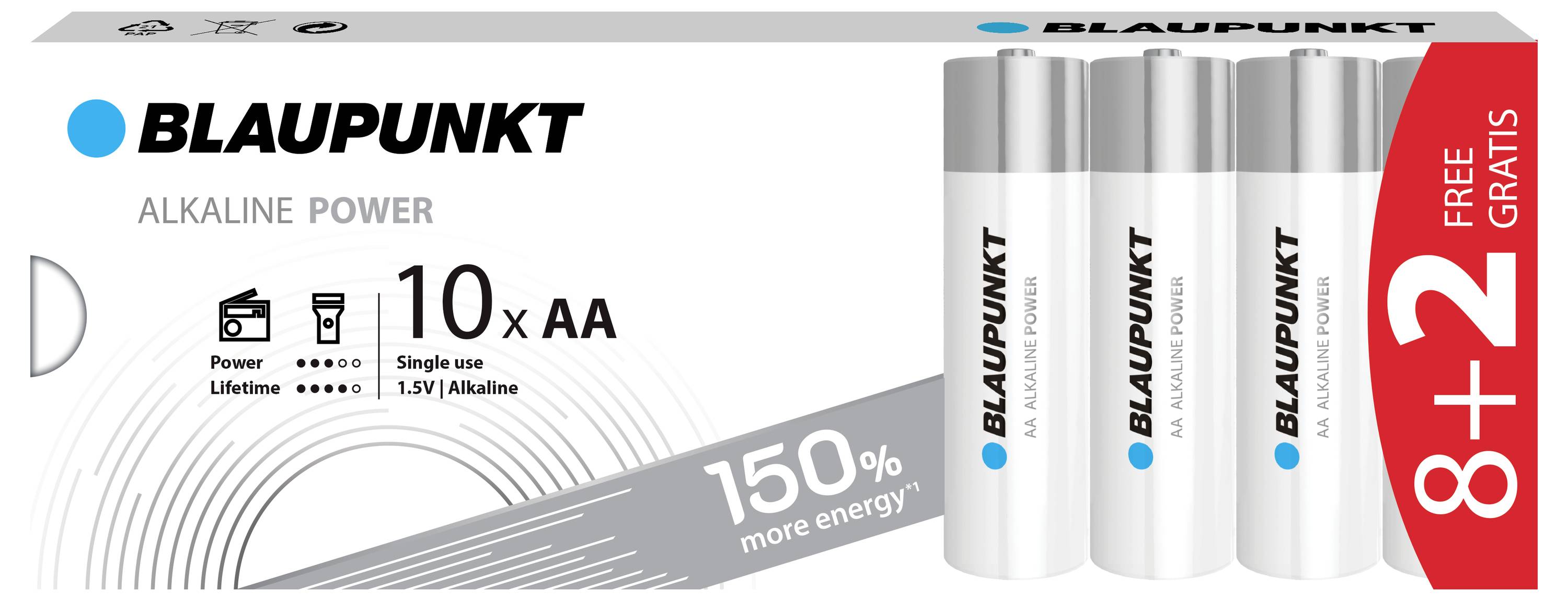 Blaupunkt Mignon (AA)-Batterie Alkali-Mangan 1.5V 10St.