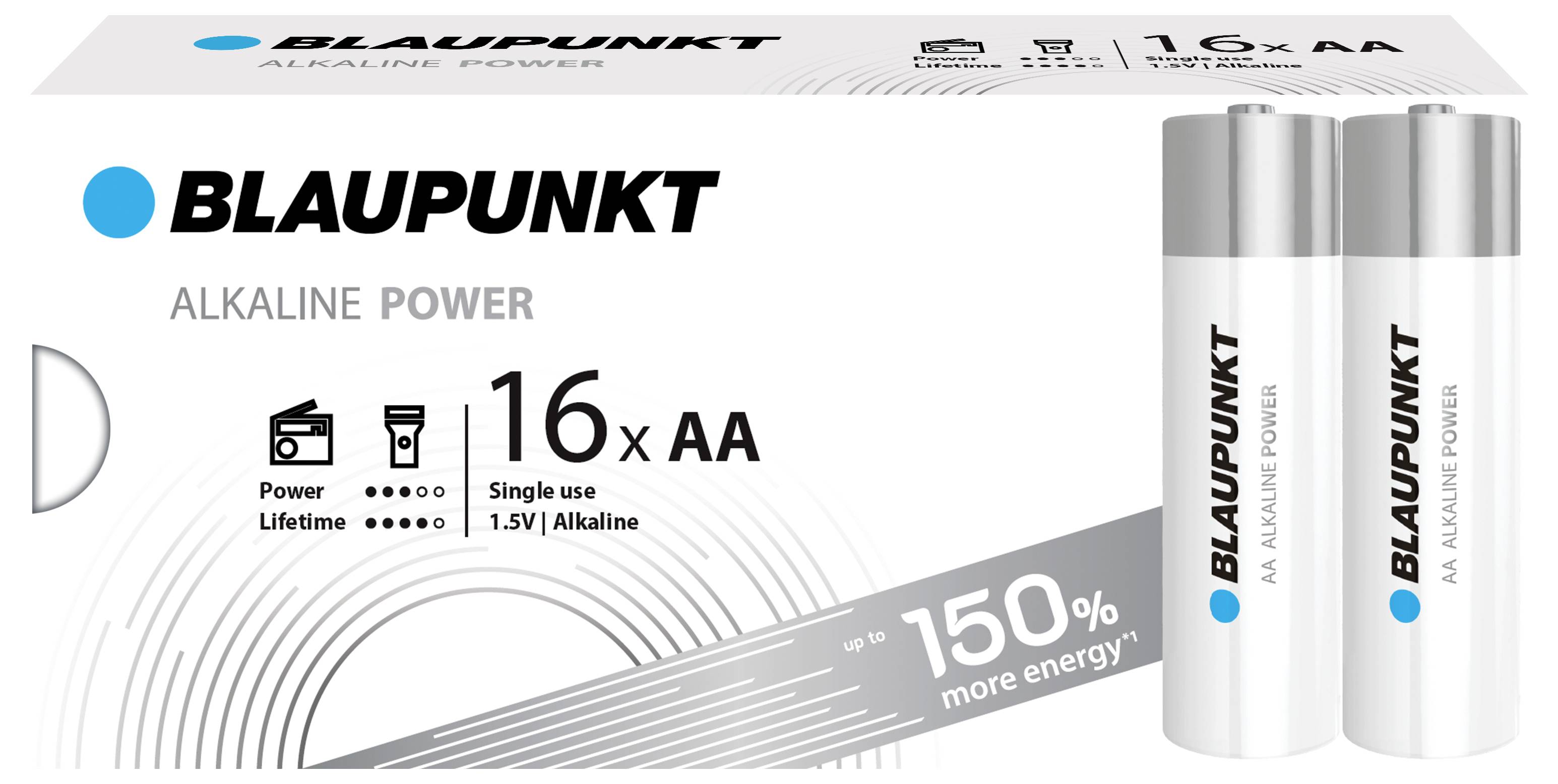 Blaupunkt Mignon (AA)-Batterie Alkali-Mangan 1.5V 16St.